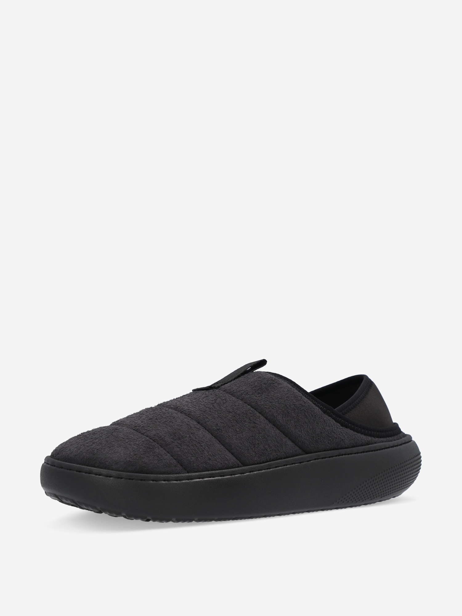 фото Слипоны утепленные мужские crocs classic sueded moc, черный