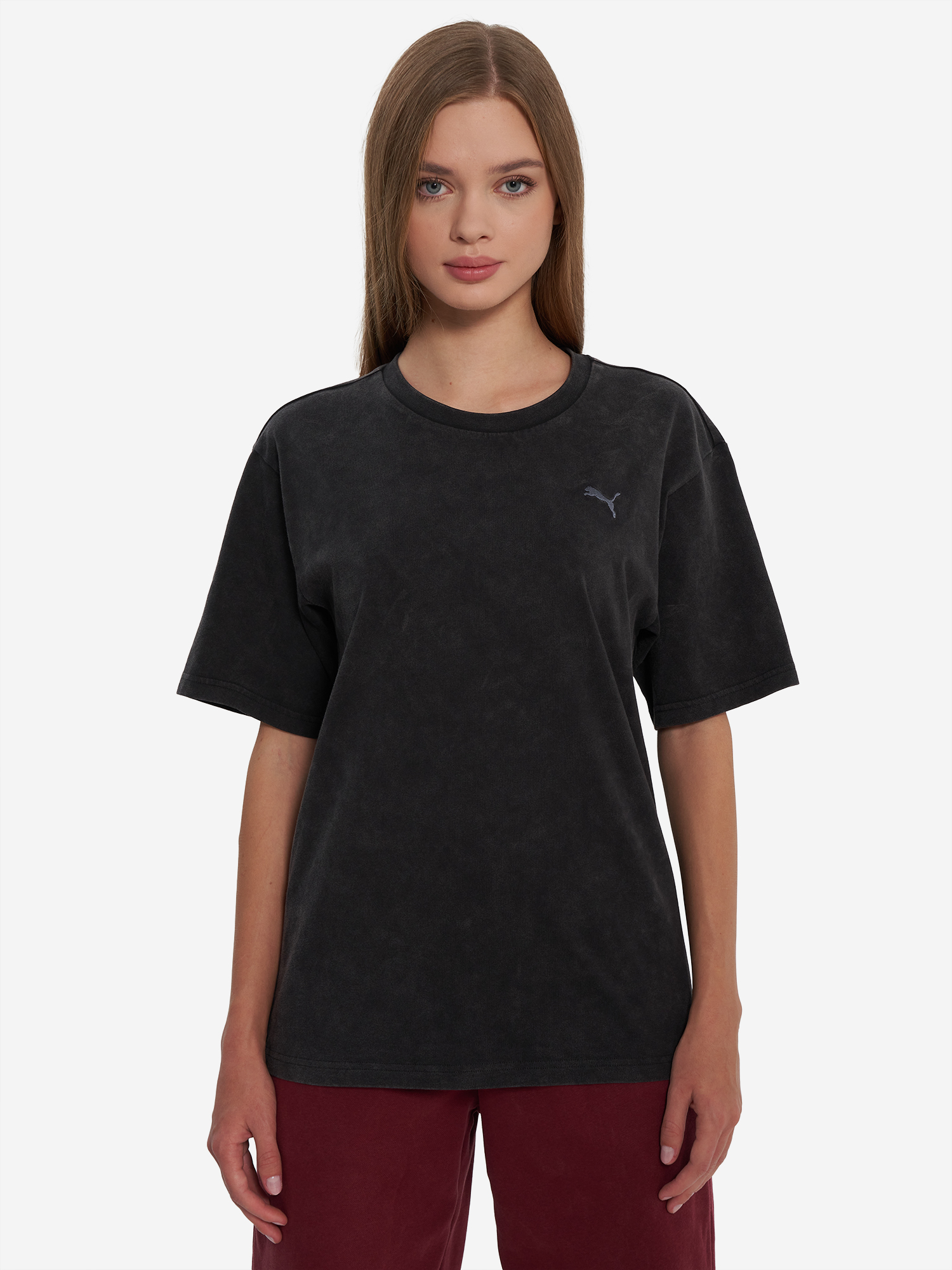 фото Футболка женская puma ess elevated, черный