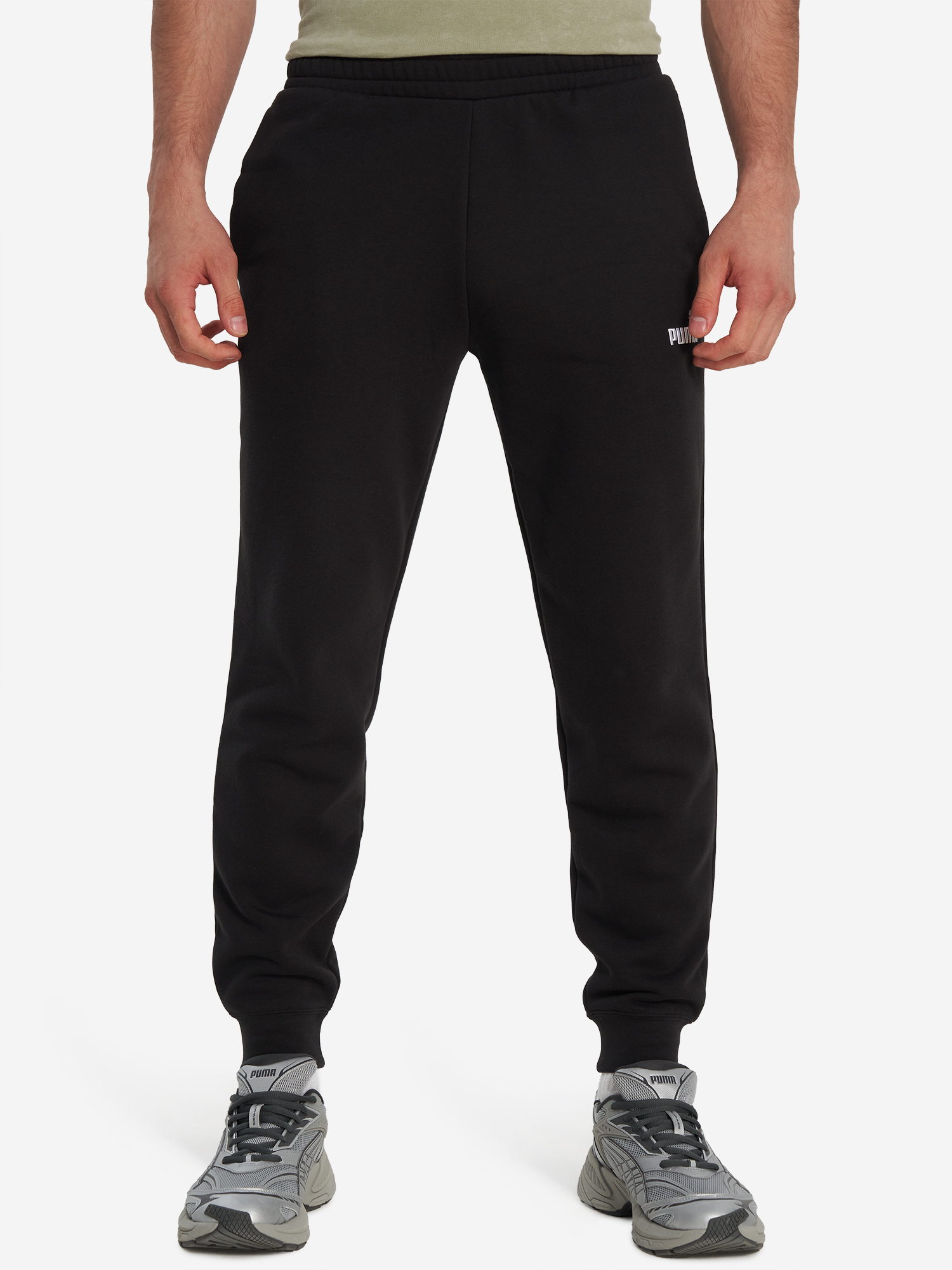 фото Брюки мужские puma ess 2 color no. 1 logo, черный