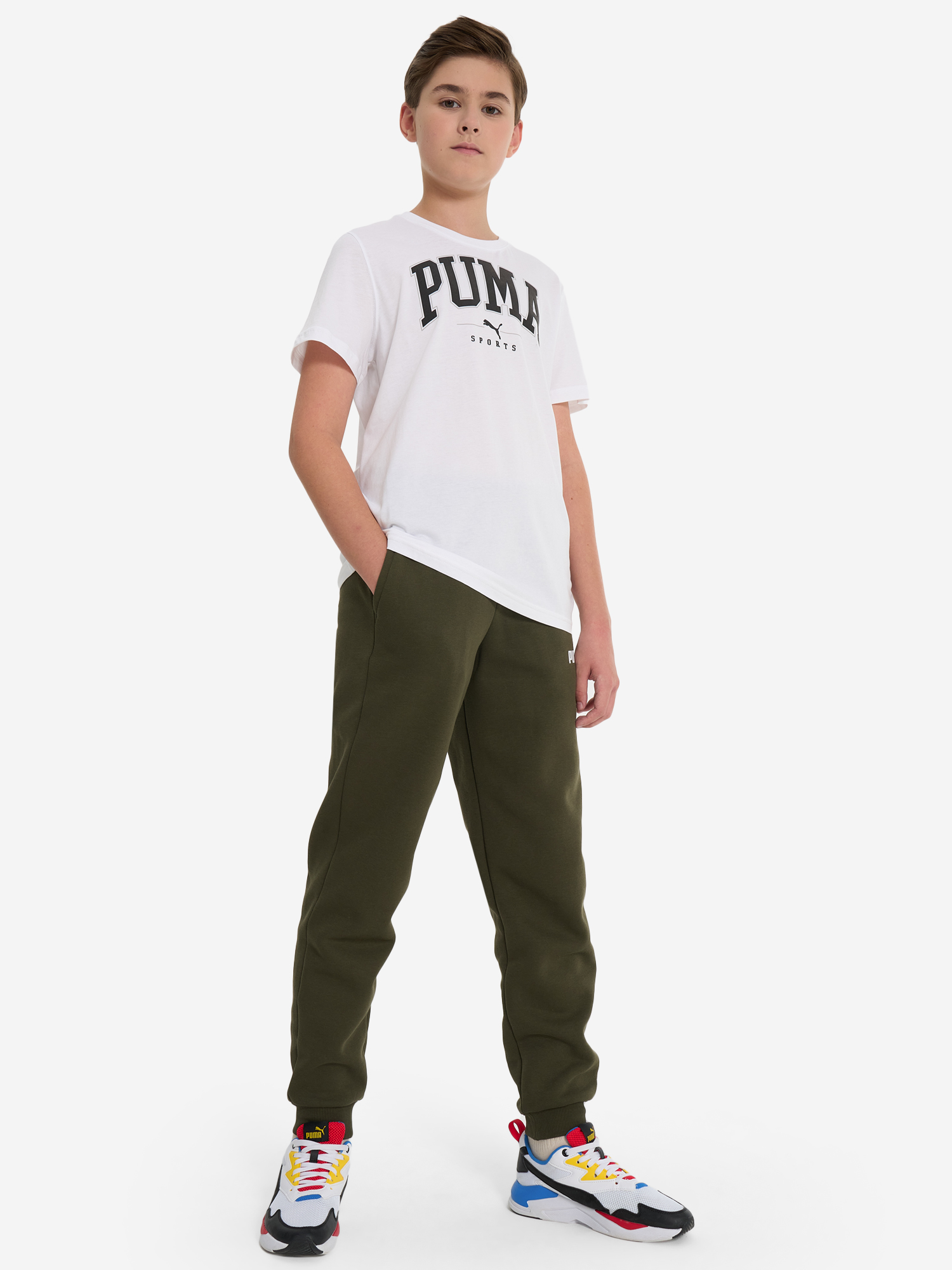 фото Футболка для мальчиков puma squad big graphic, белый