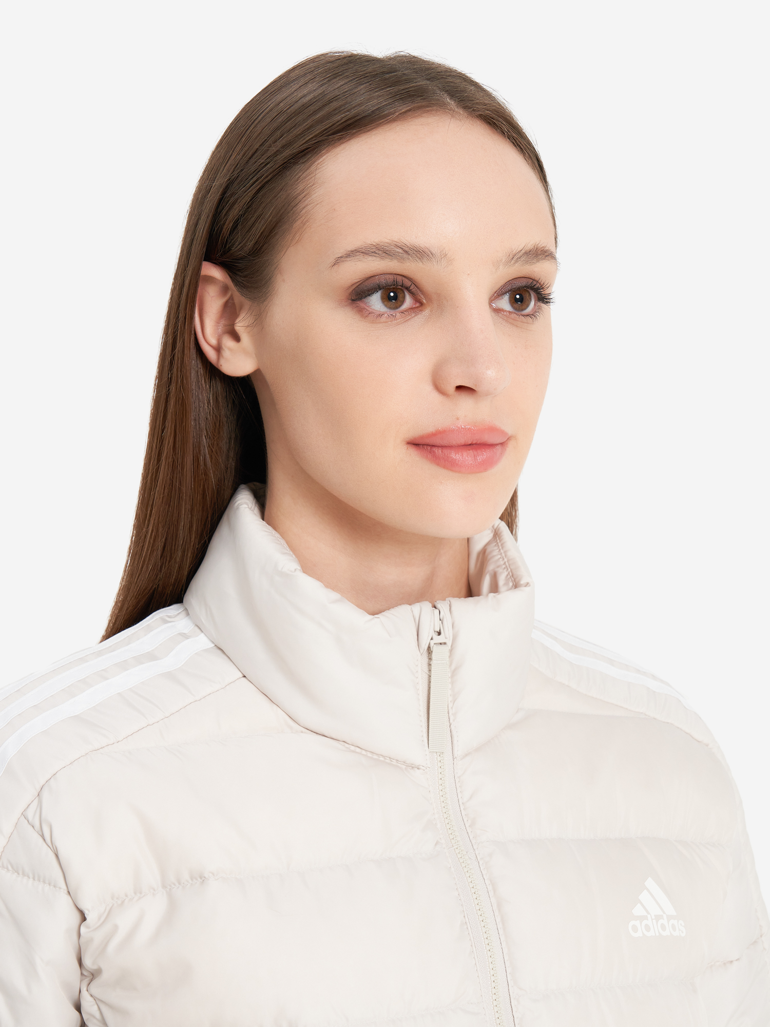 фото Пуховик женский adidas, бежевый