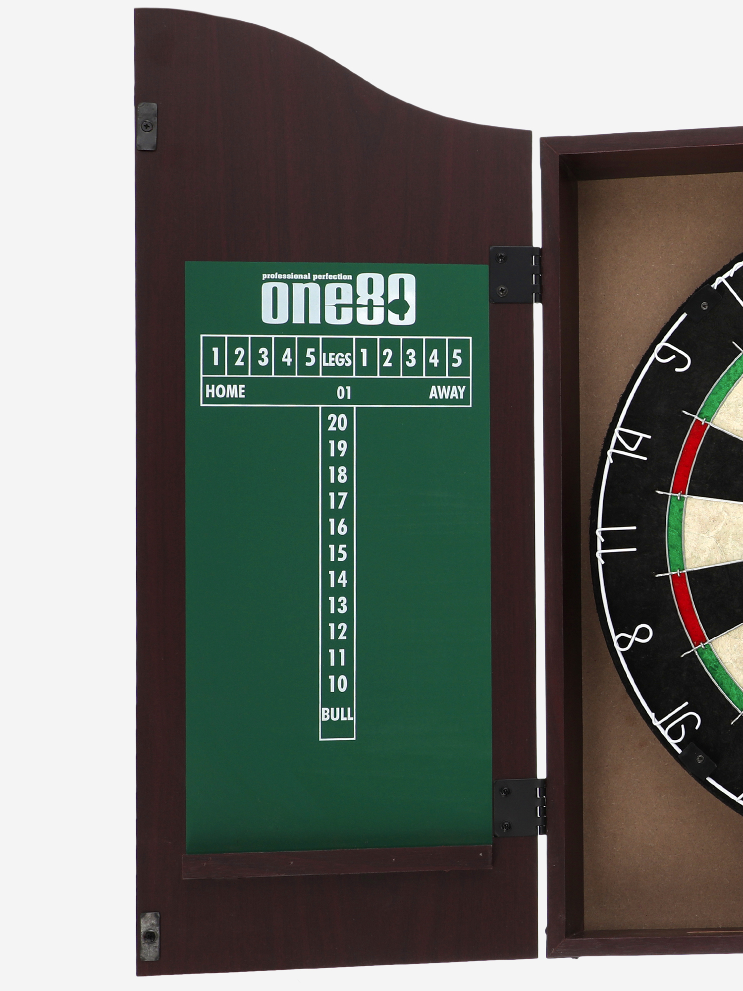 фото Набор для дартс one80 vapor 180 cabinet sett (мишень + 6 дротиков), коричневый