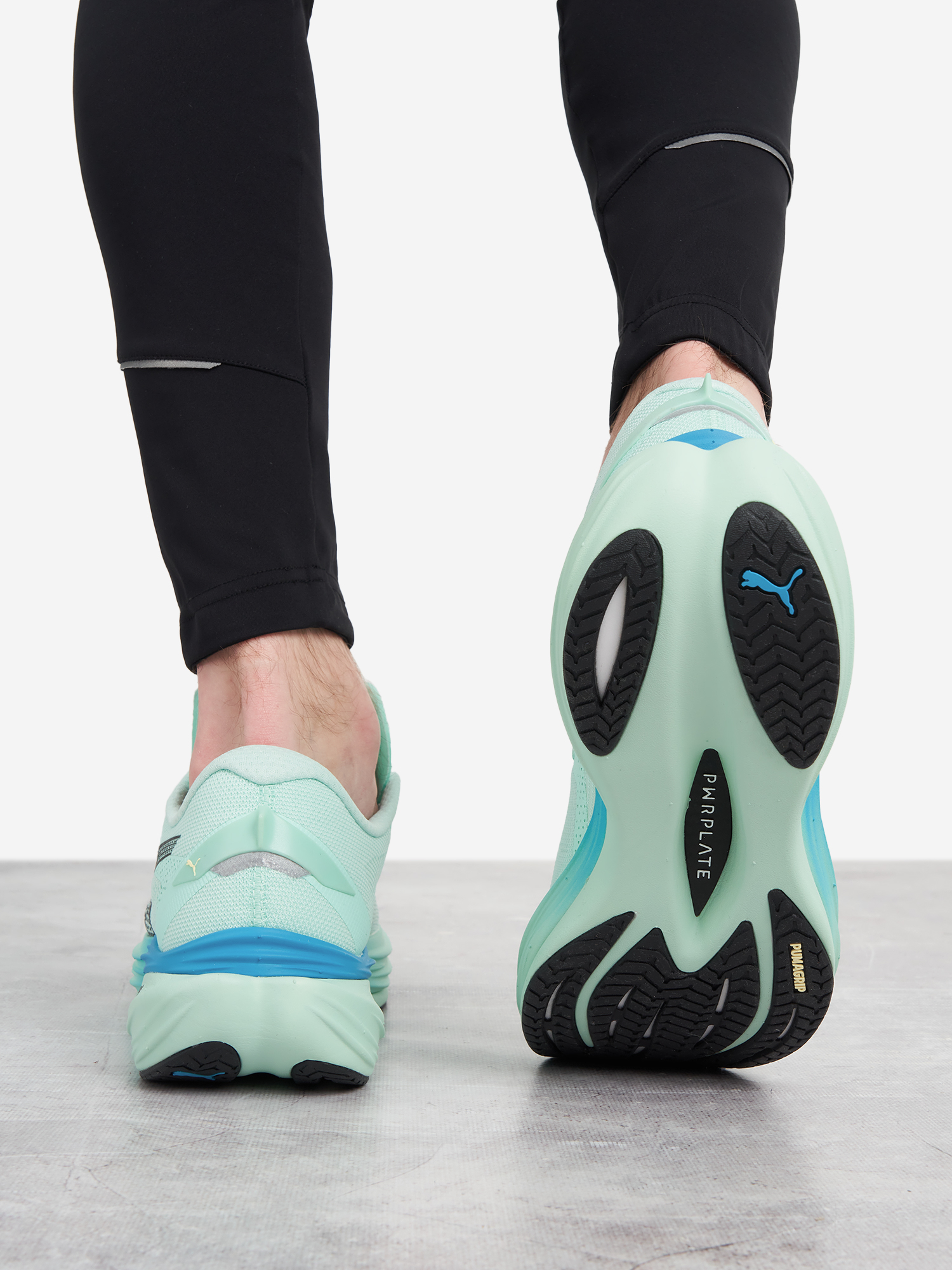 фото Кроссовки мужские puma deviate nitro 3, зеленый