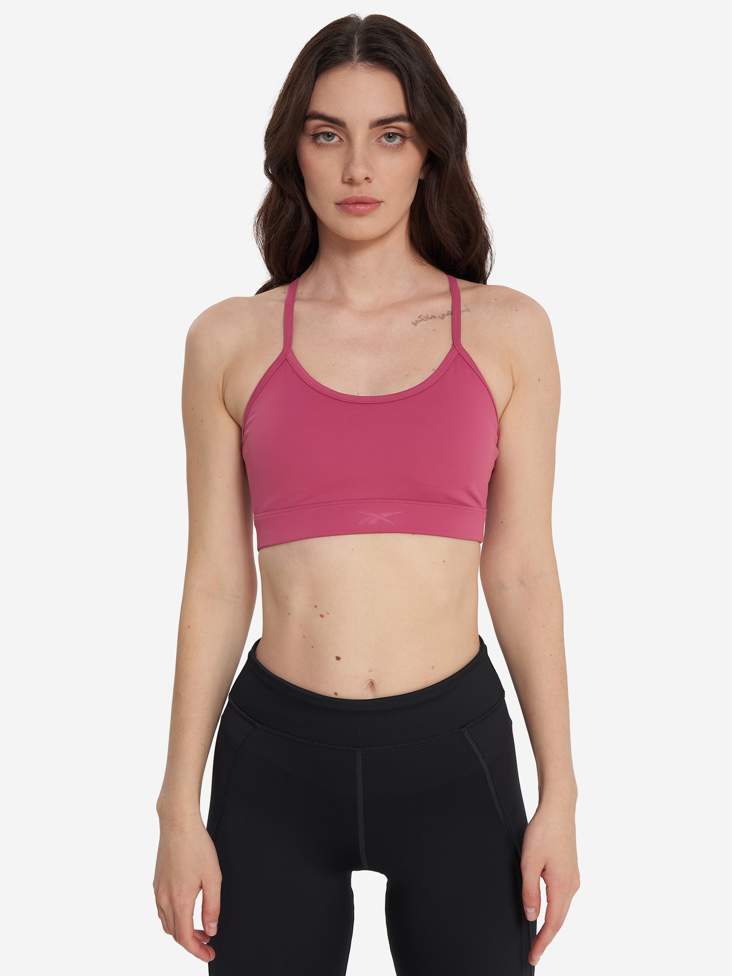 фото Топ бра спортивный reebok eliza yoga, розовый