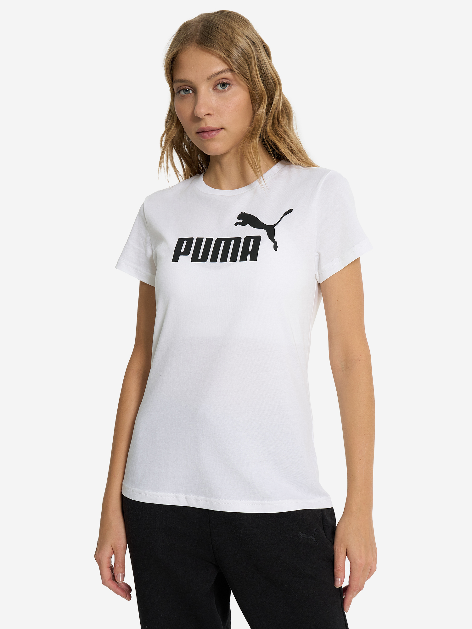 фото Футболка женская puma ess no. 1 logo, белый