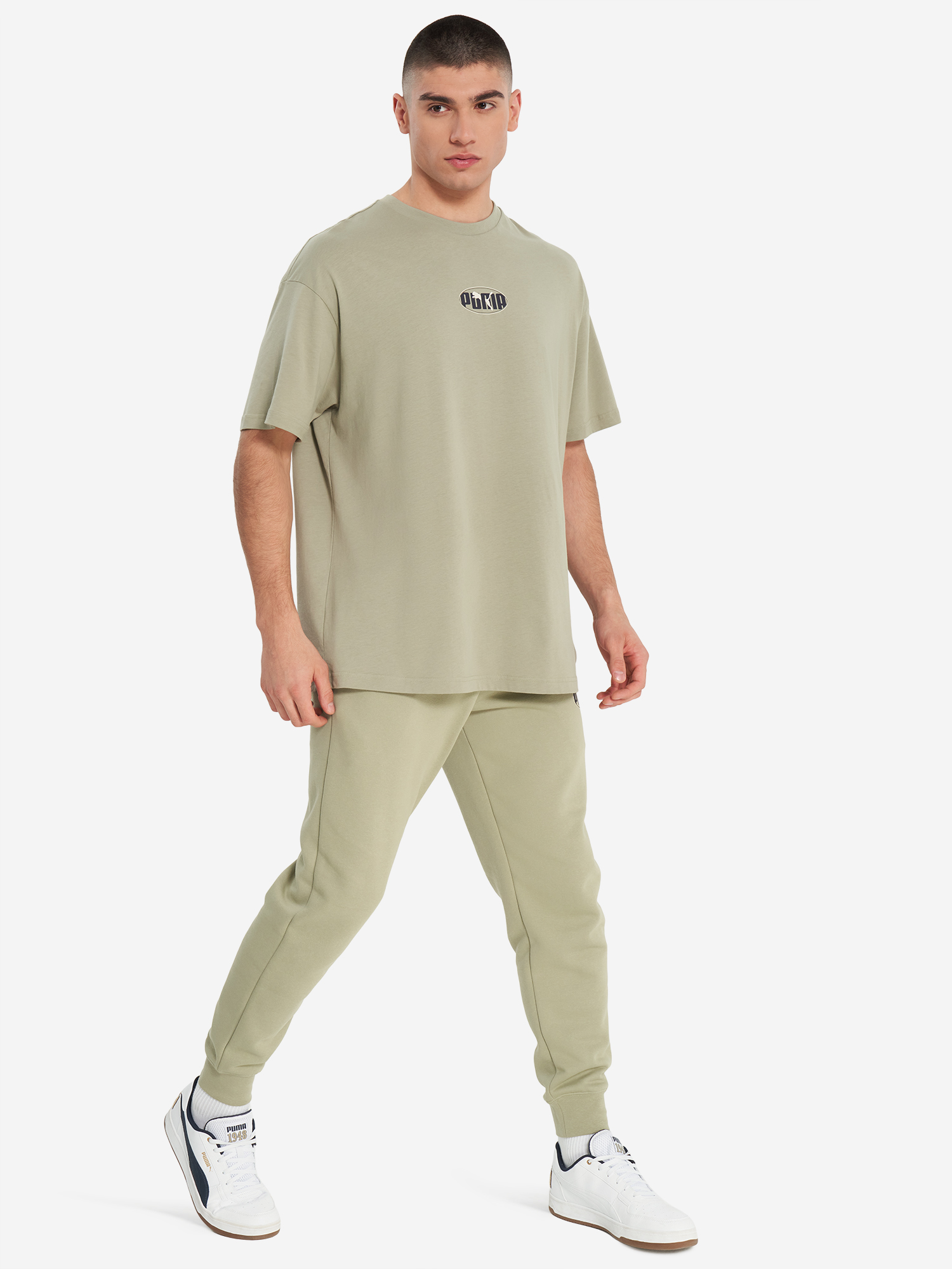 фото Футболка мужская puma ess logo lab, зеленый