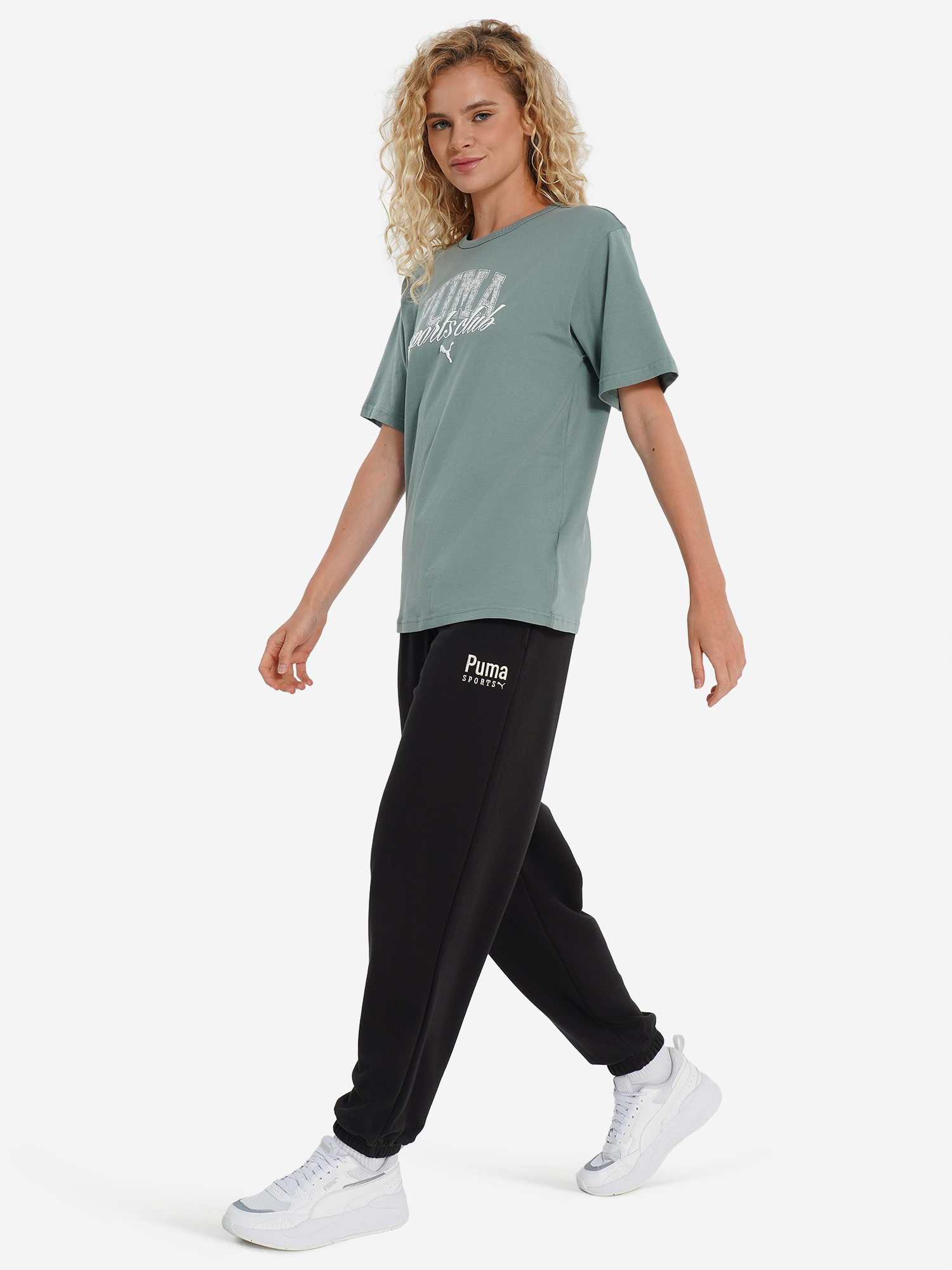 фото Футболка женская puma class, зеленый