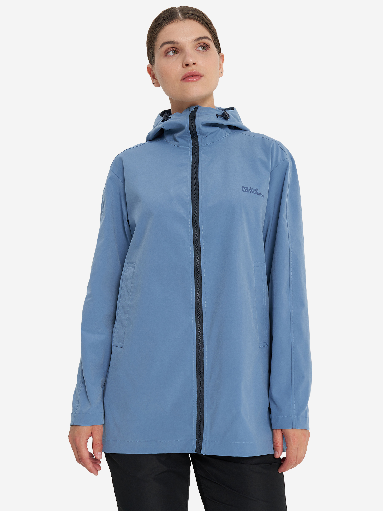 фото Ветровка женская jack wolfskin desert, голубой