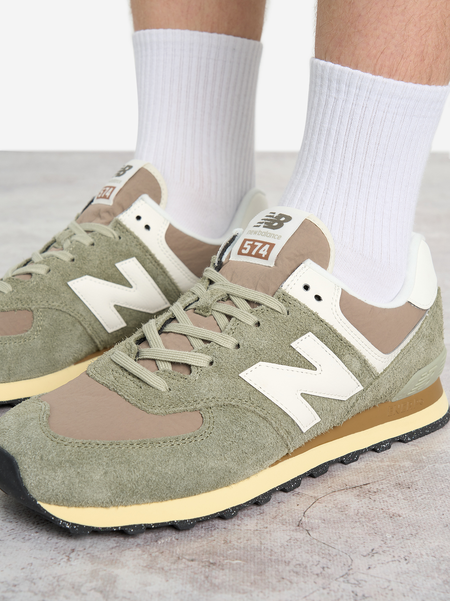 фото Кроссовки мужские new balance 574, зеленый