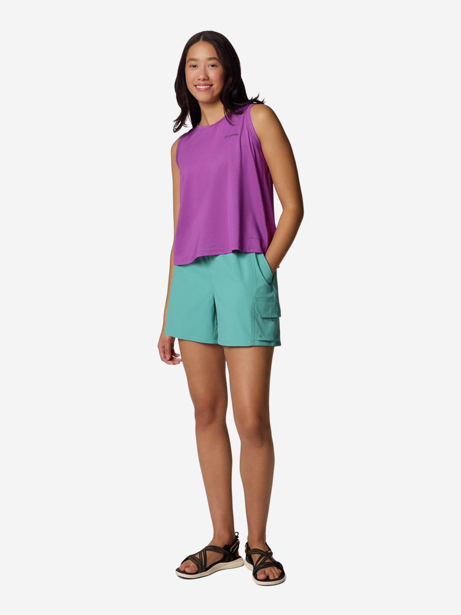 фото Шорты женские columbia weekend rays water short, голубой