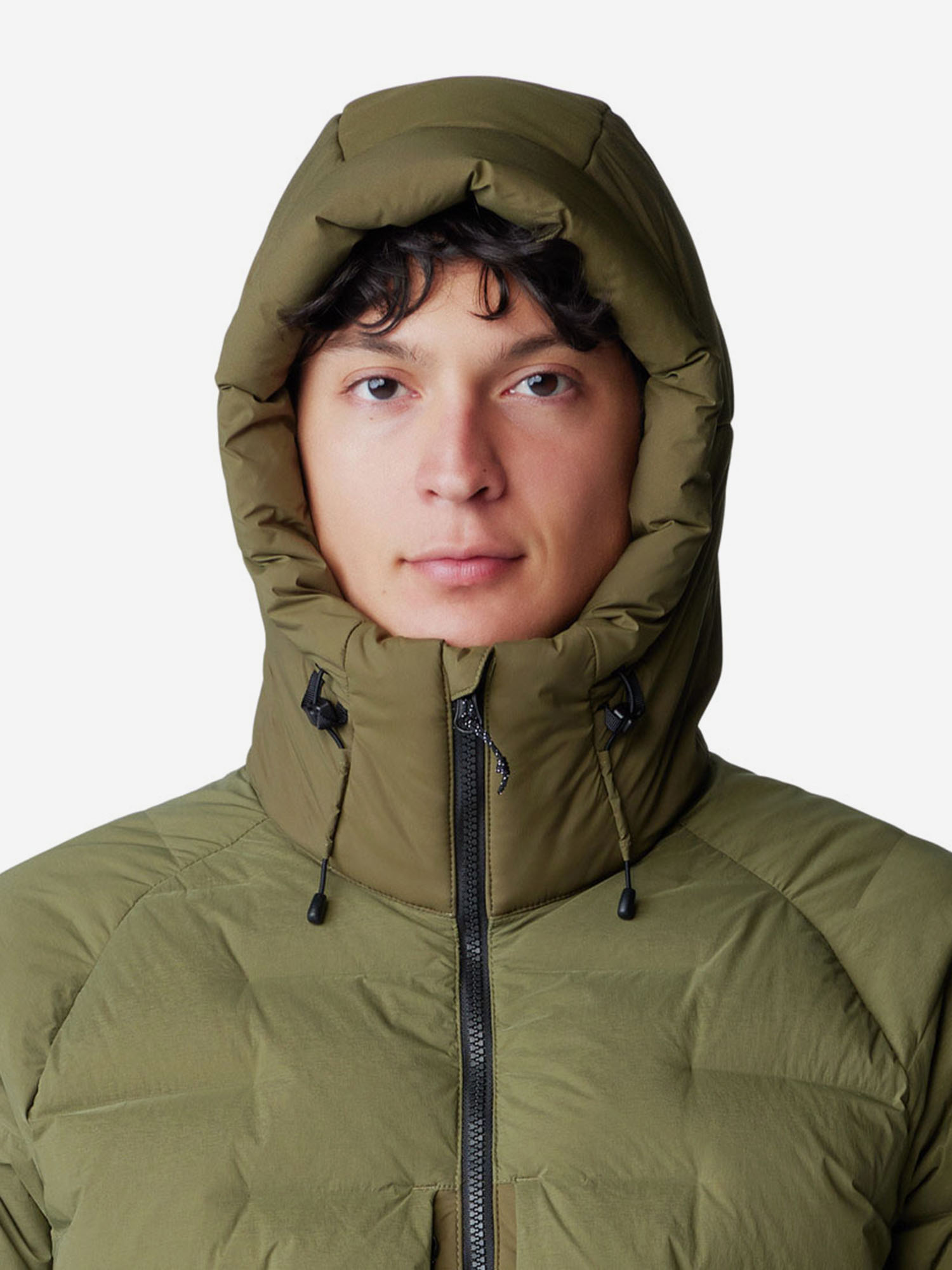 фото Пуховик мужской mountain hardwear stretchdown, зеленый