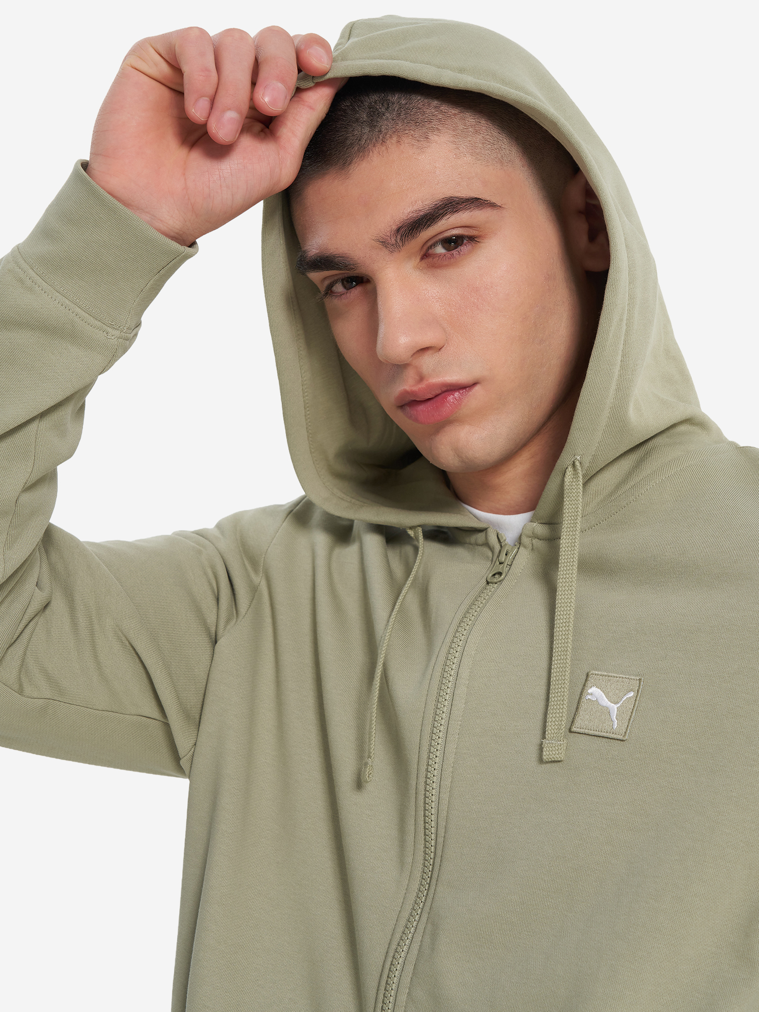 фото Толстовка мужская puma ess elevated, зеленый