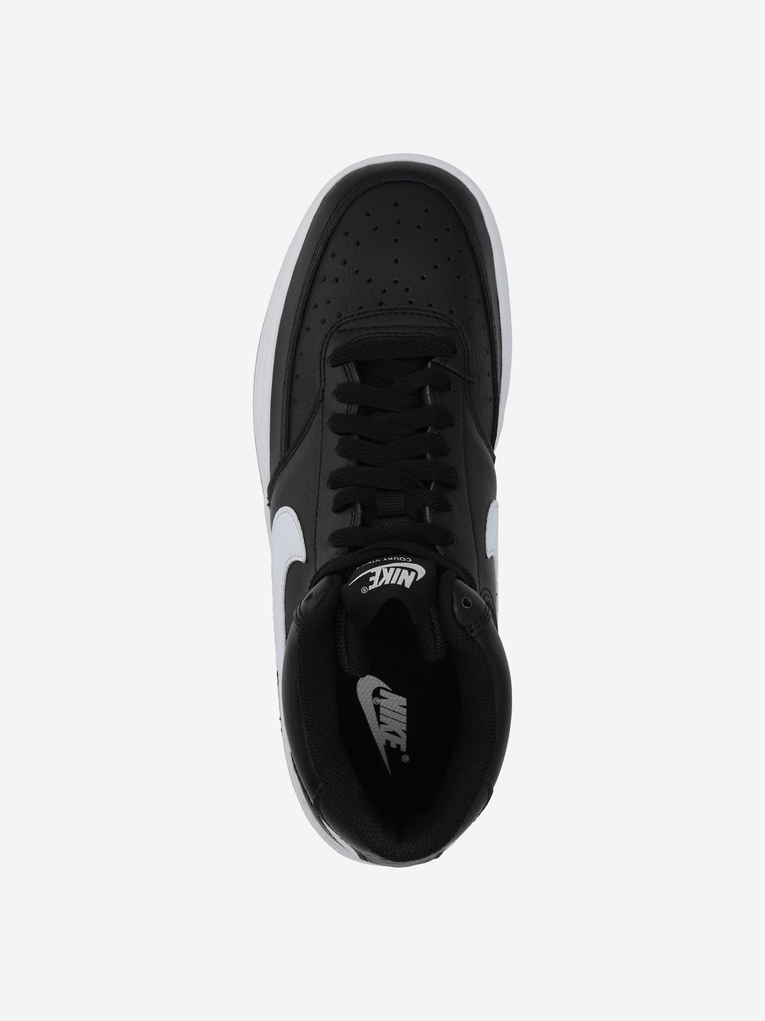 фото Кеды женские nike court vision mid, черный