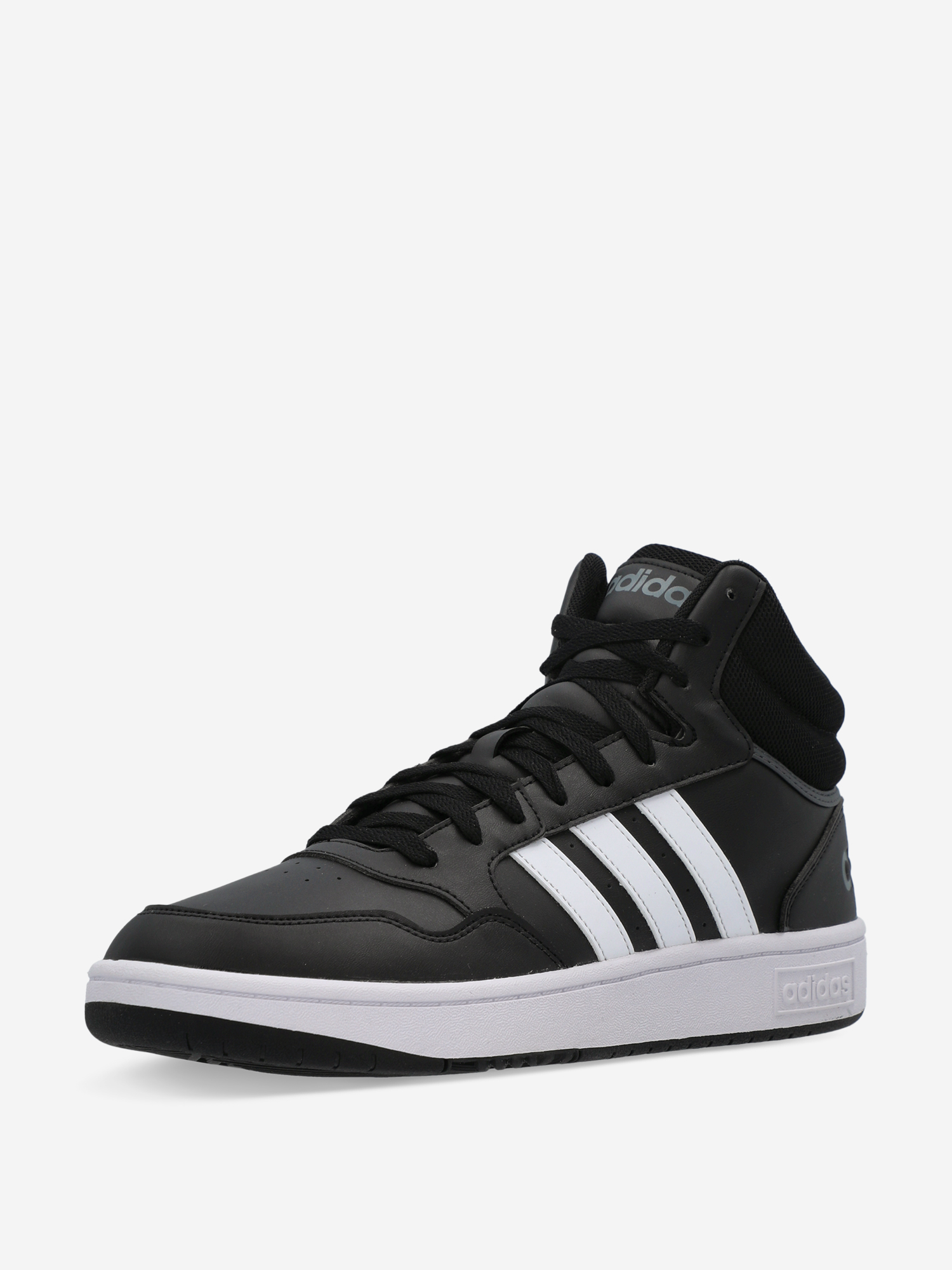 фото Кеды мужские adidas hoops 3.0 mid, черный