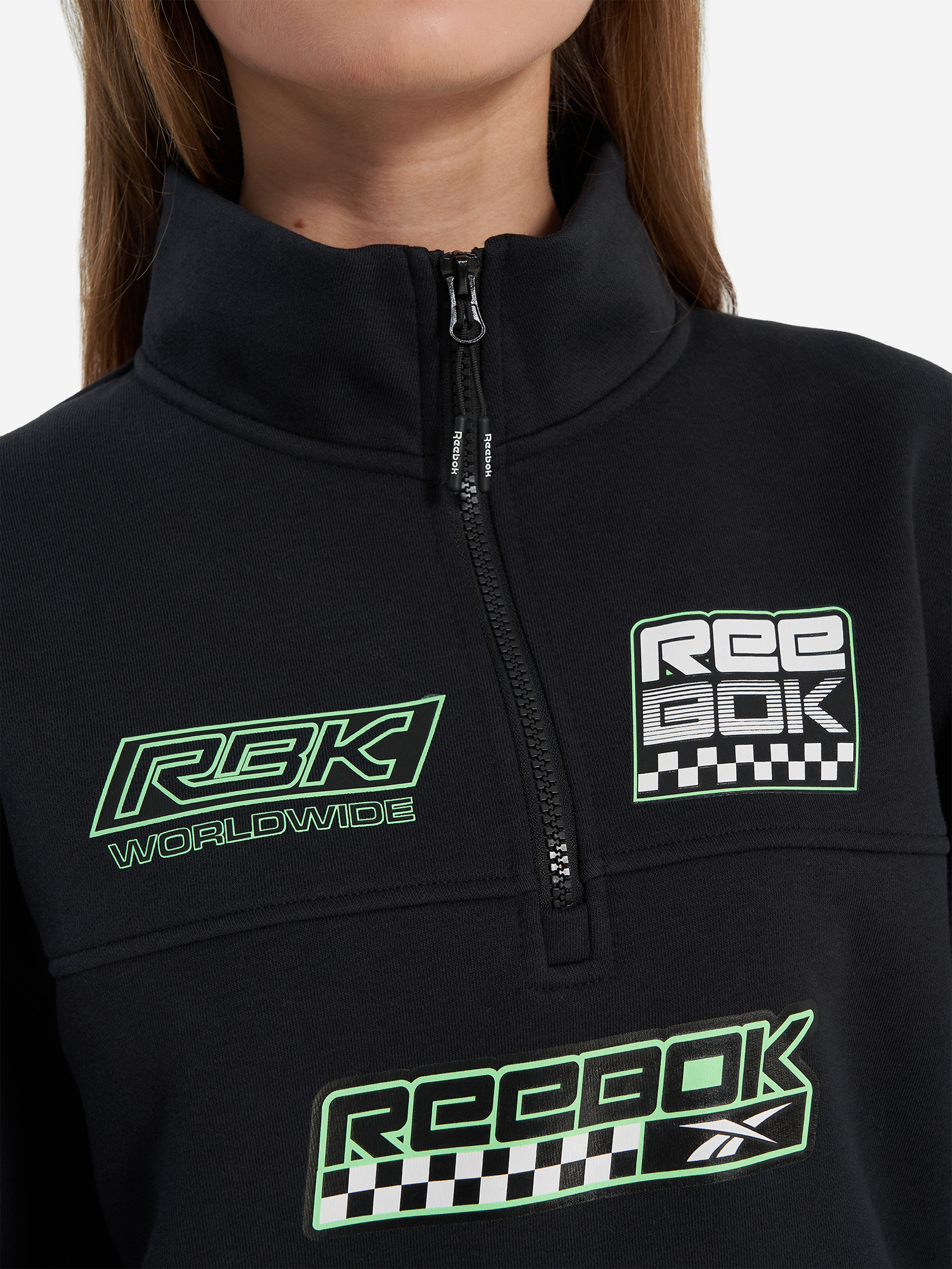 фото Толстовка женская reebok graphic, черный