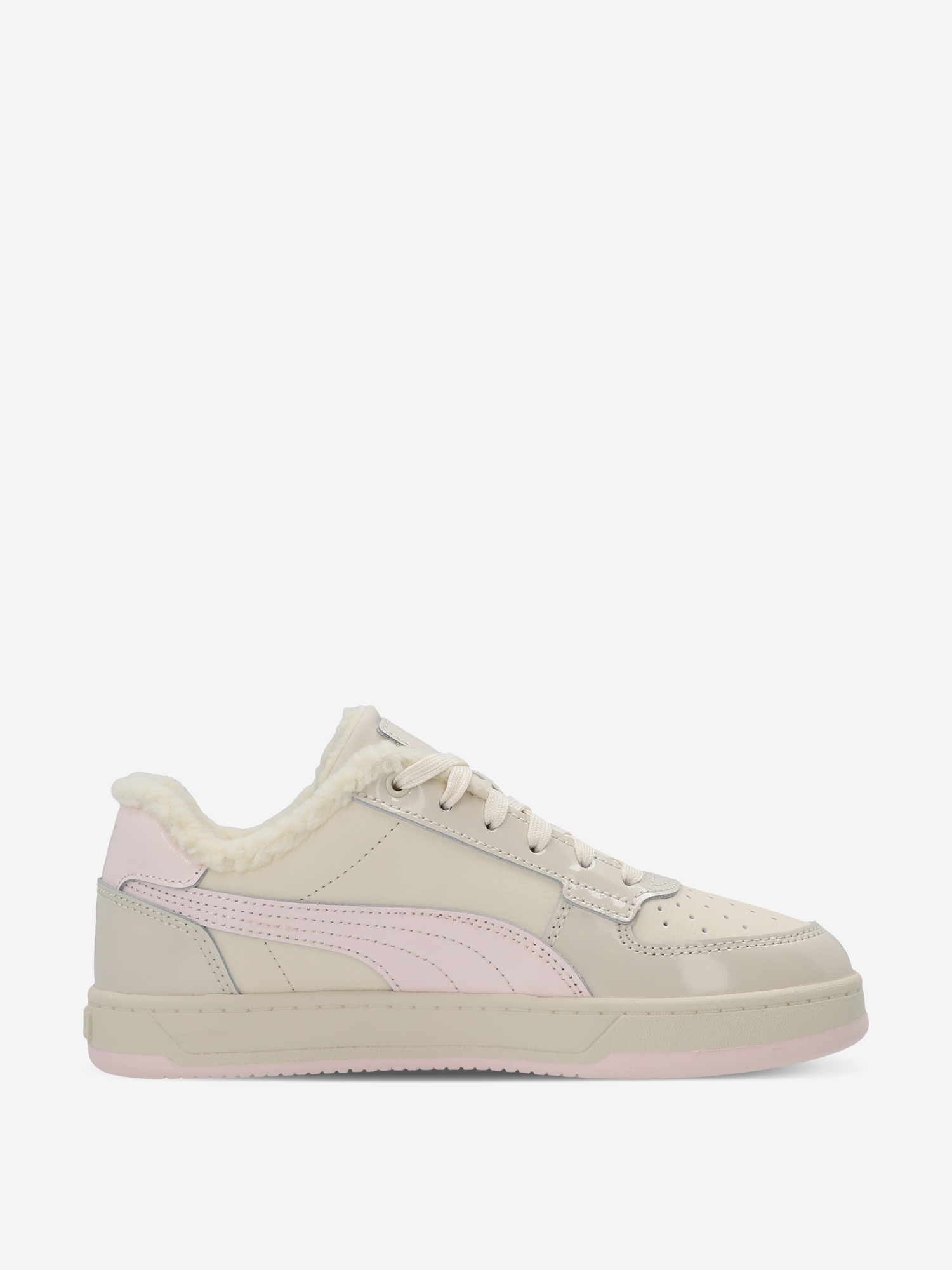 фото Кеды утепленные для девочек puma caven 2.0 patent wtr, бежевый