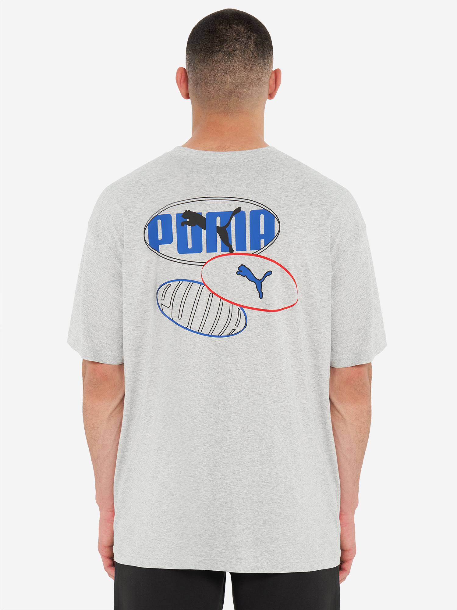 фото Футболка мужская puma ess logo lab, серый
