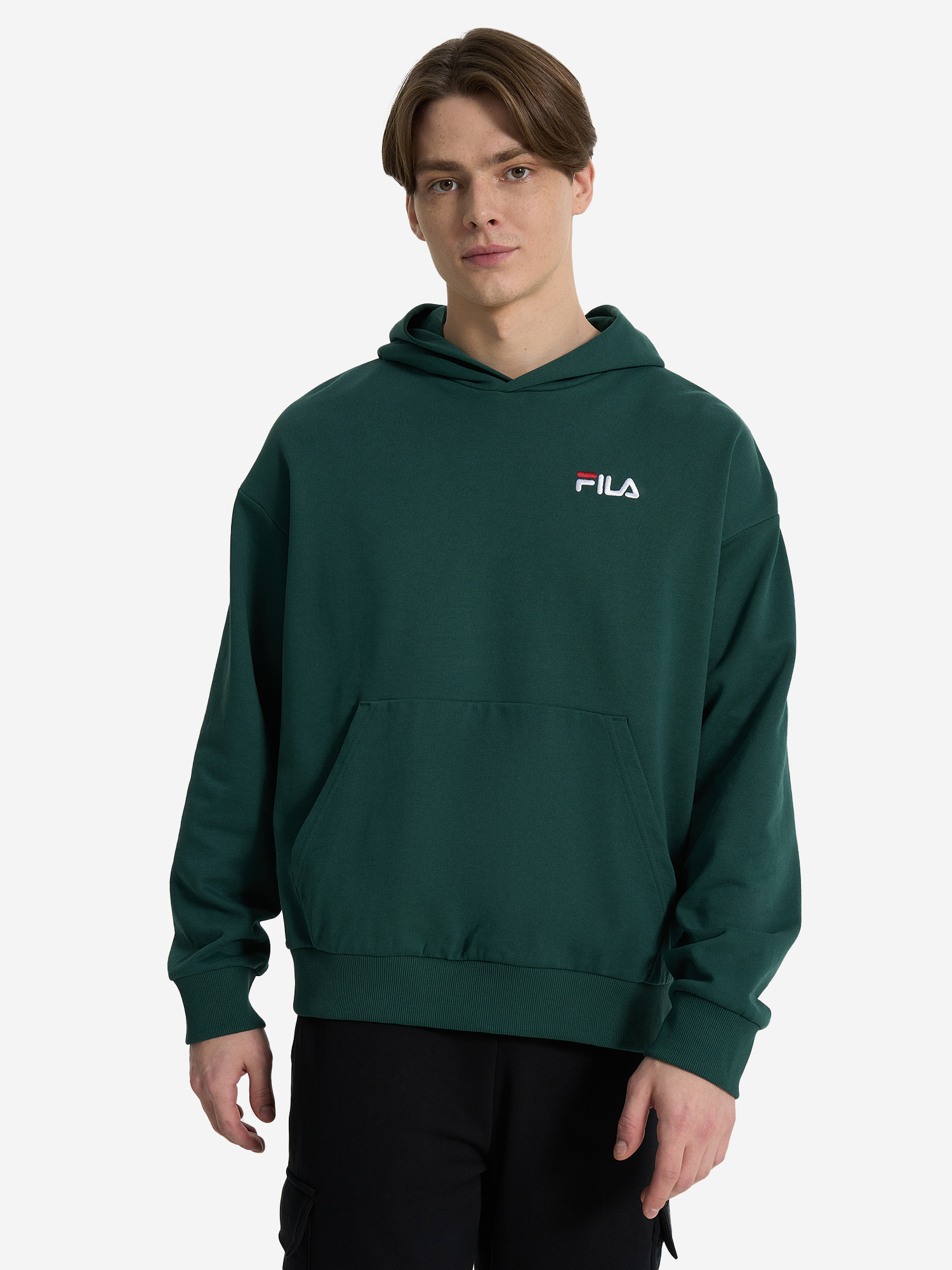 фото Худи мужское оверсайз fila, зеленый