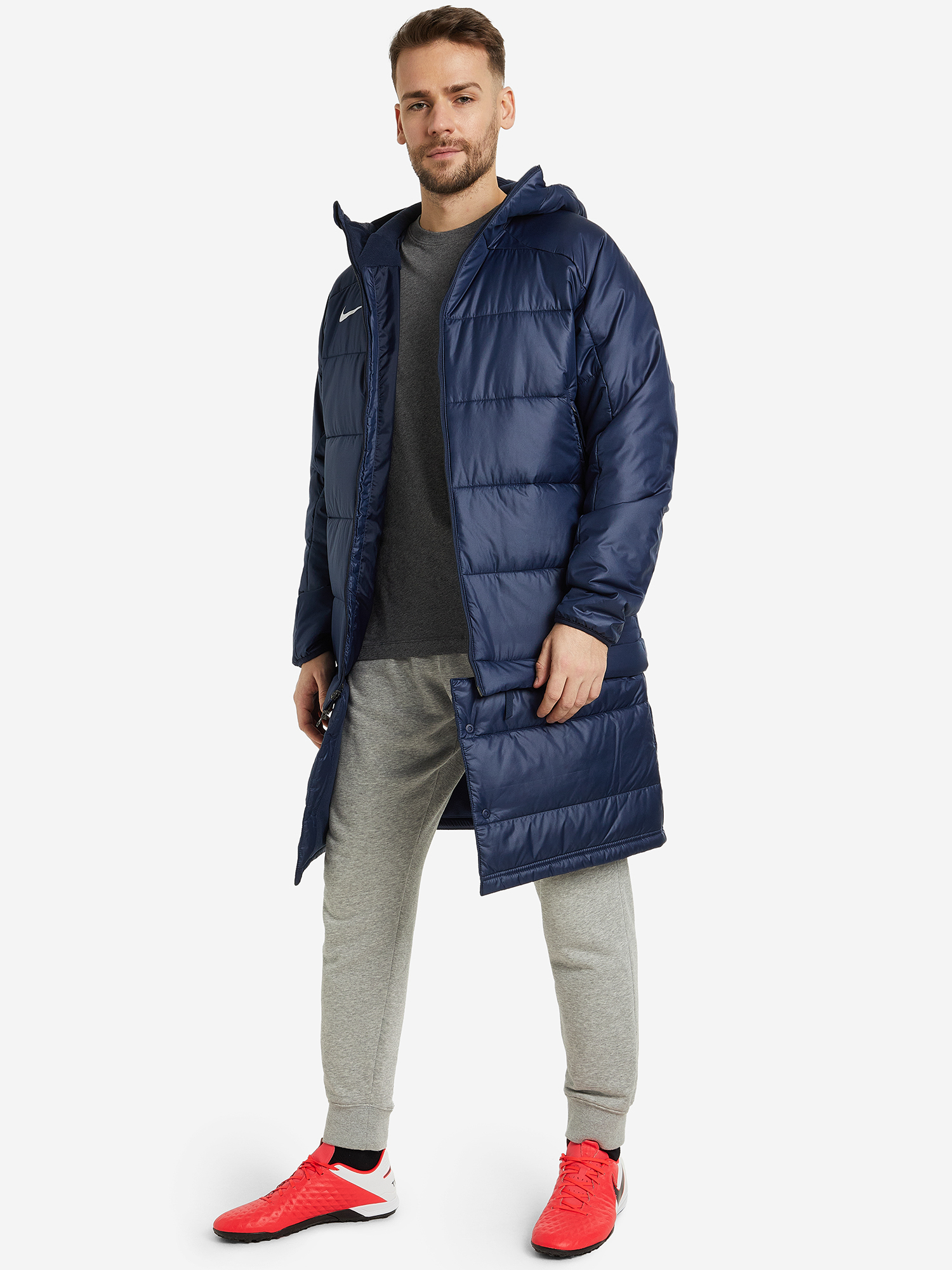 фото Куртка утепленная мужская nike therma-fit academy pro 2 in 1, синий