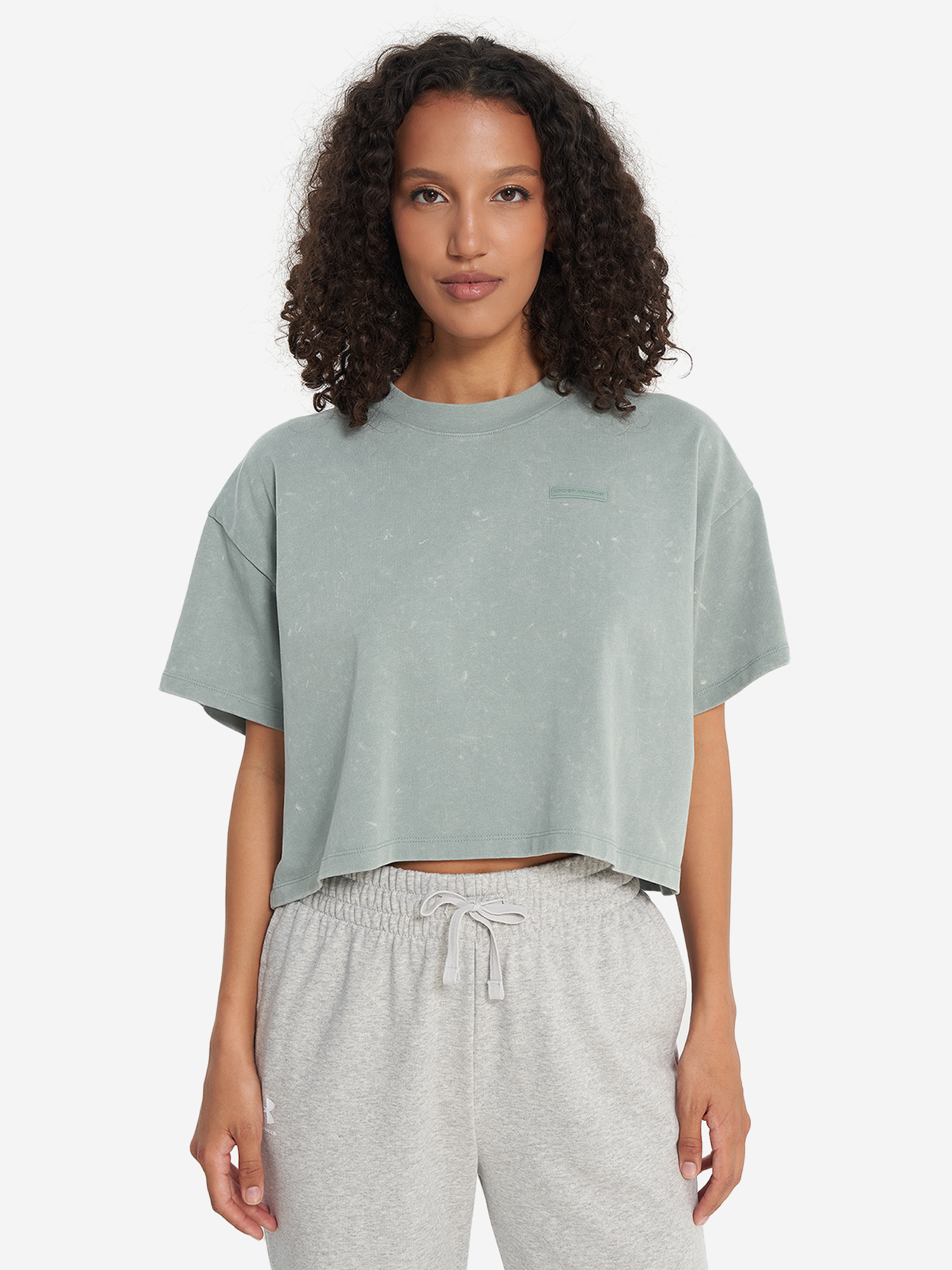 фото Футболка женская under armour wash, зеленый