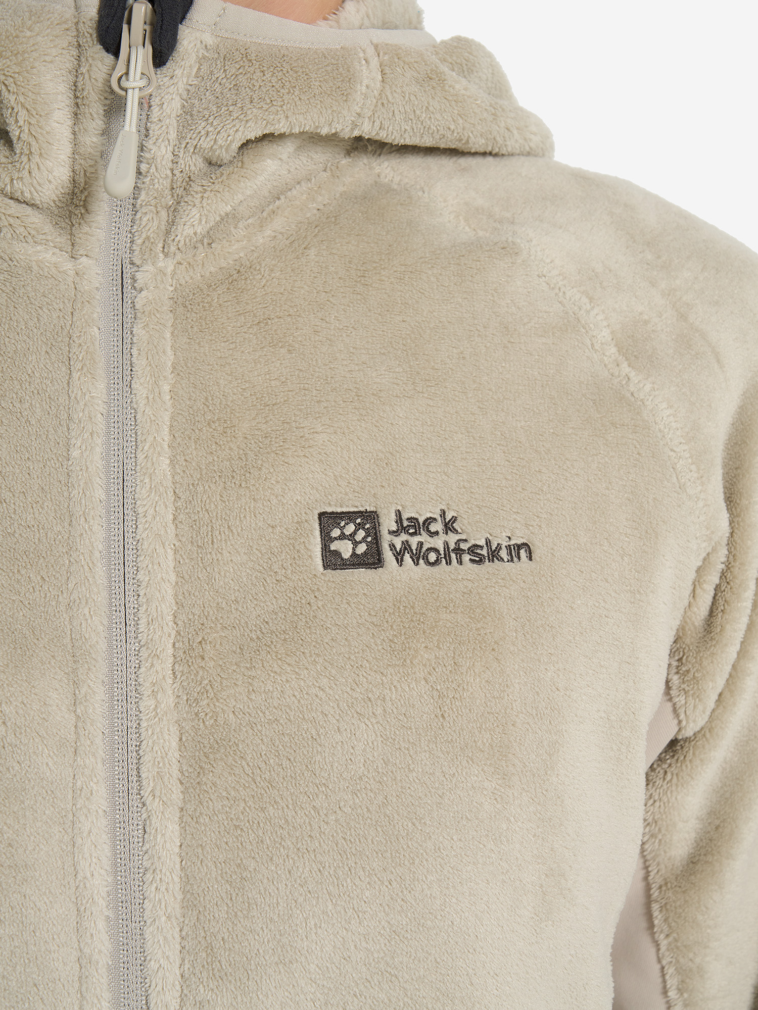 фото Толстовка женская jack wolfskin rotwand, бежевый