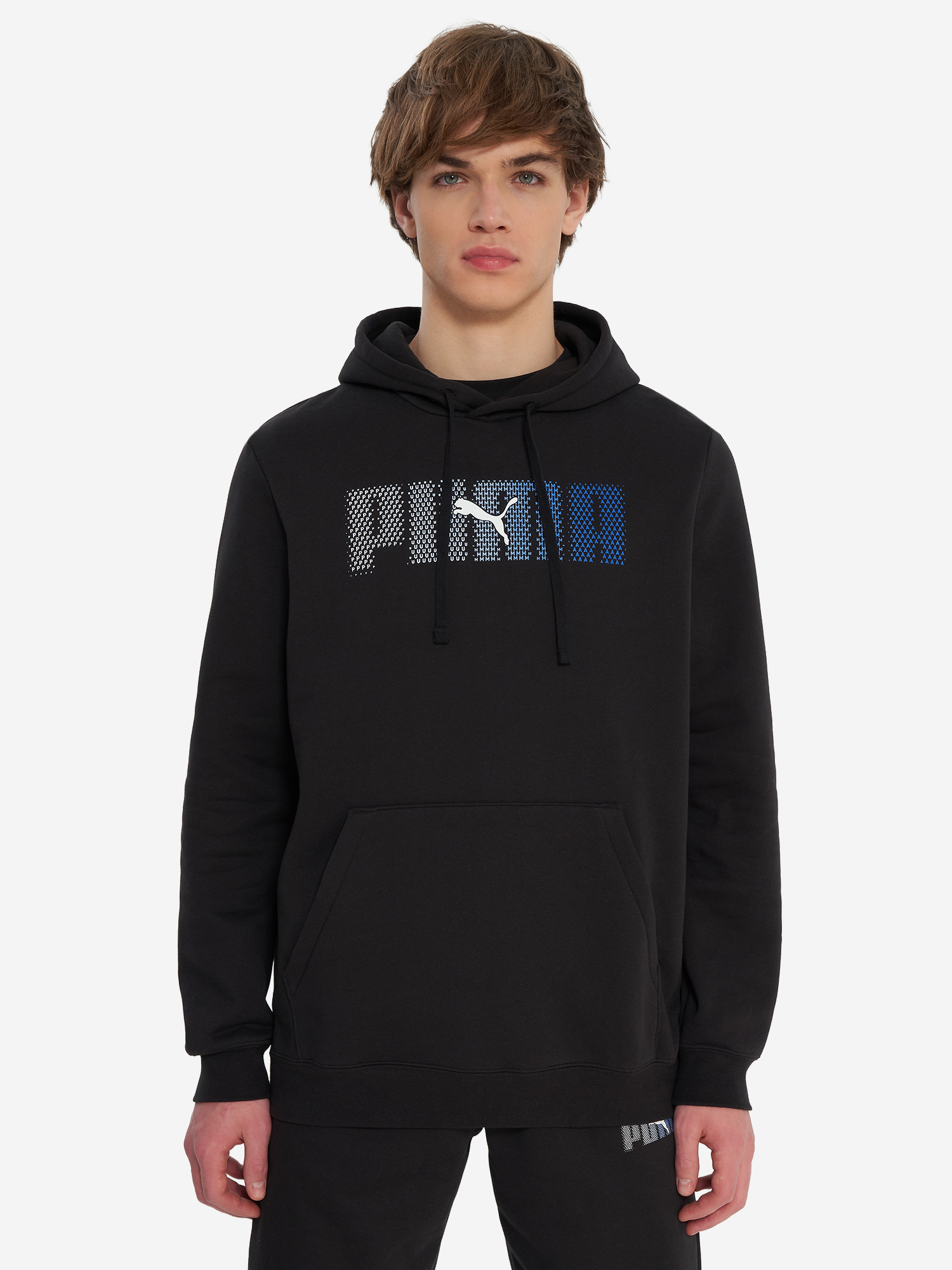 фото Худи мужское puma ess logo lab, черный