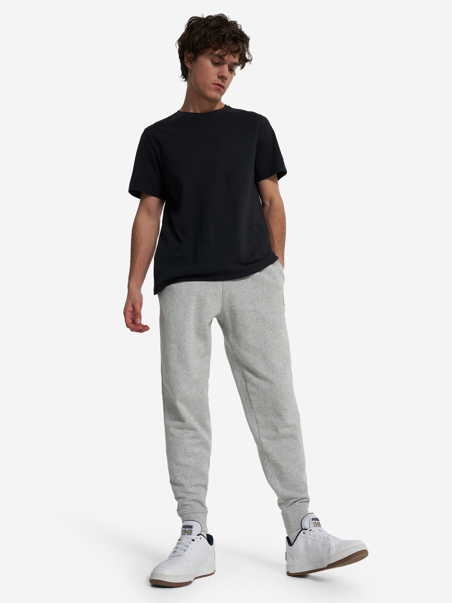 фото Брюки мужские puma ess elevated, серый