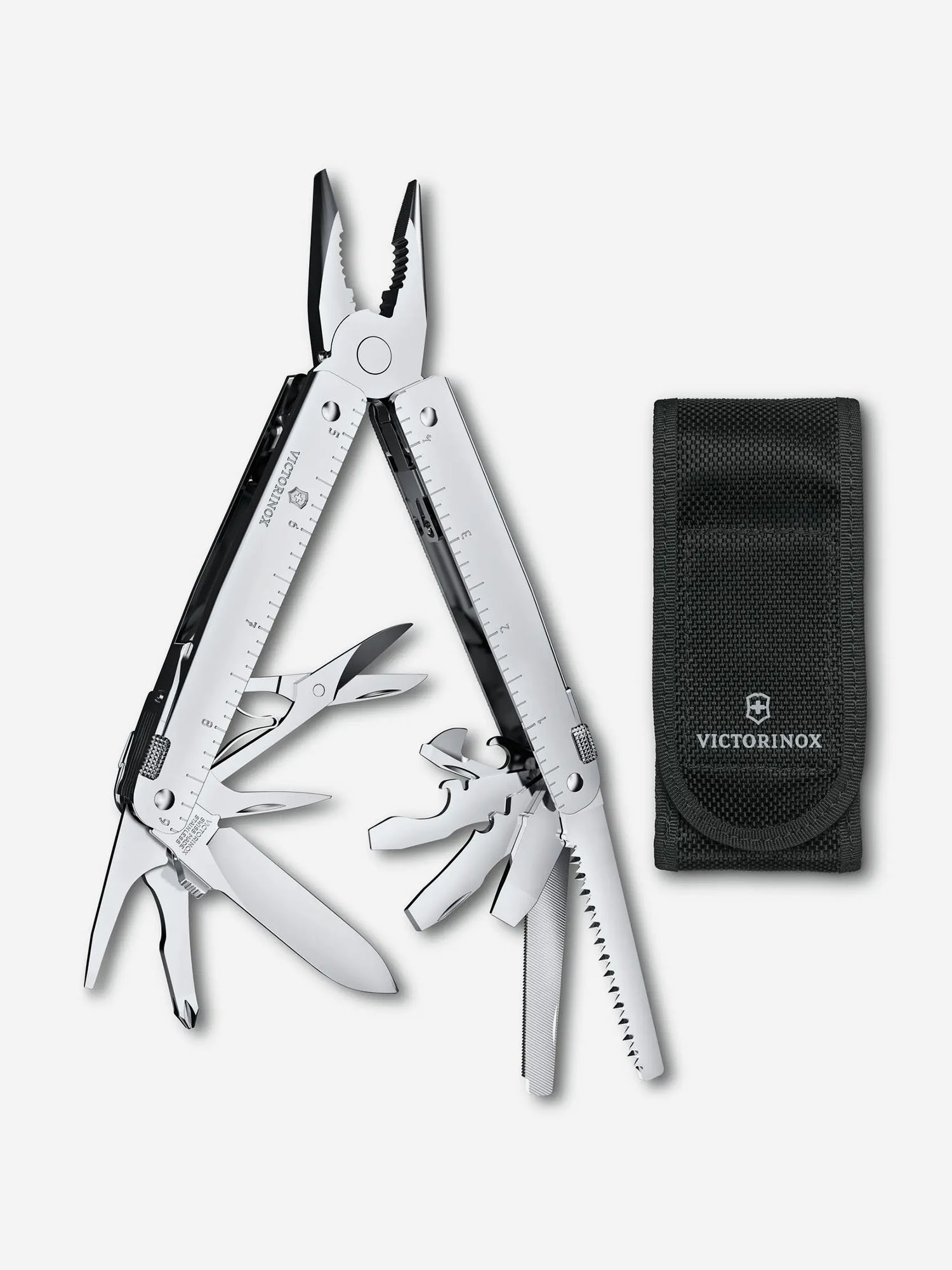 Мультиинструмент складной Victorinox SwissTool MX, 115 мм, 25 функций, нейлоновый чехол, Серебряный
Мультиинструмент складной Victorinox SwissTool MX, 115 мм, 25 функций, нейлоновый чехол, Серебряный