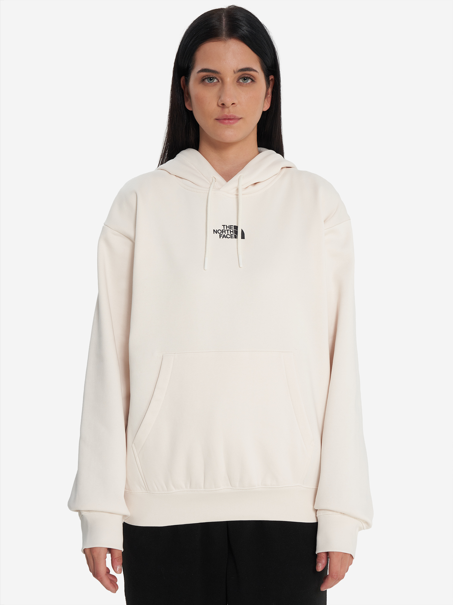фото Худи женское оверсайз the north face essential, бежевый