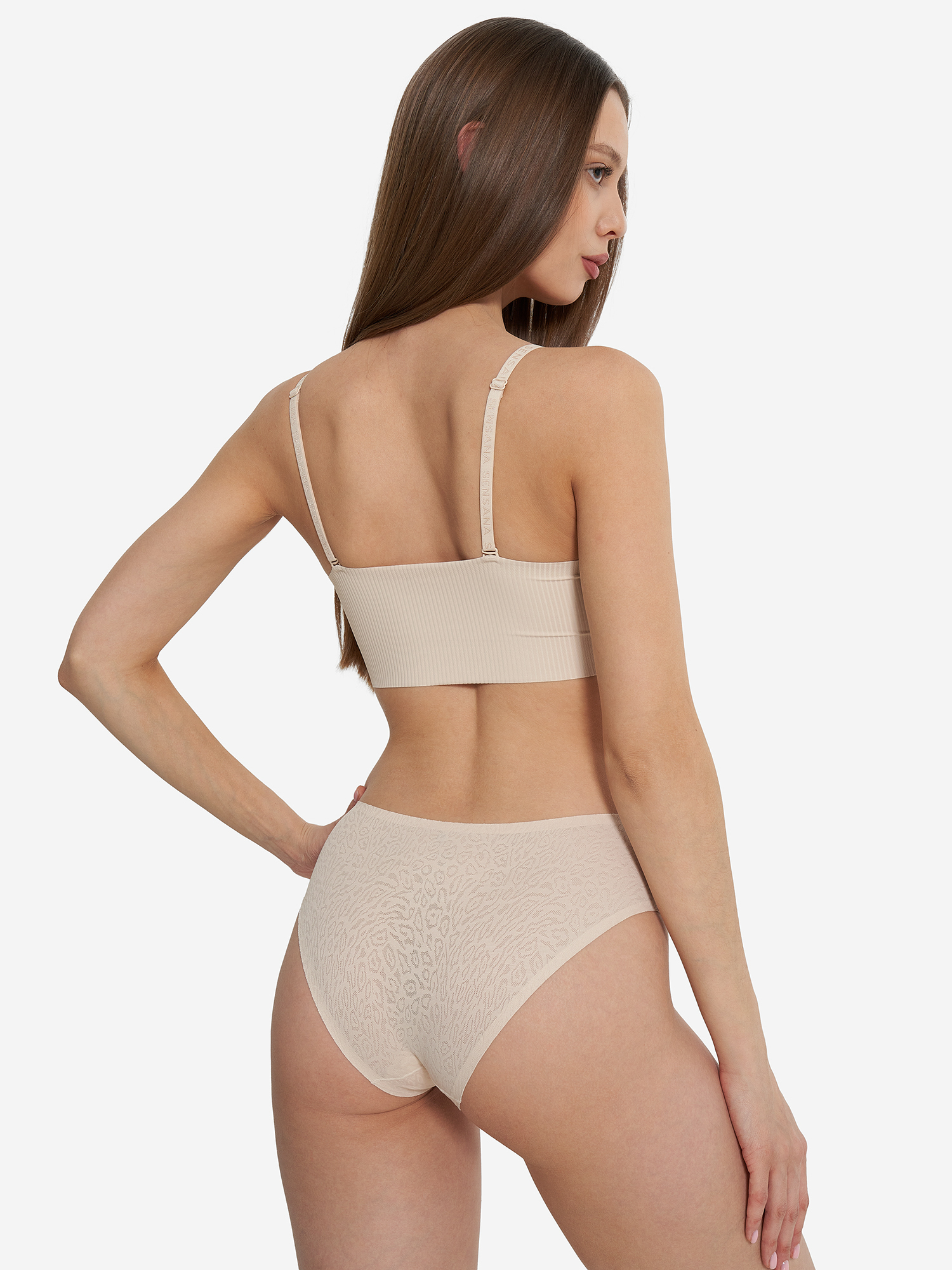 фото Трусы женские sensana, 2 штуки, бежевый
