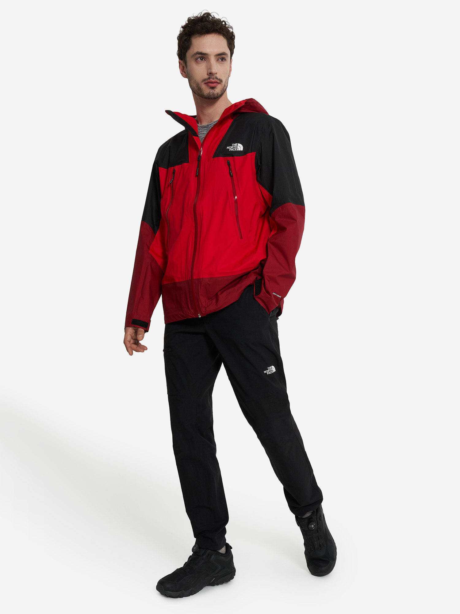 фото Куртка мембранная мужская the north face signal 2.5 l dryvent, красный