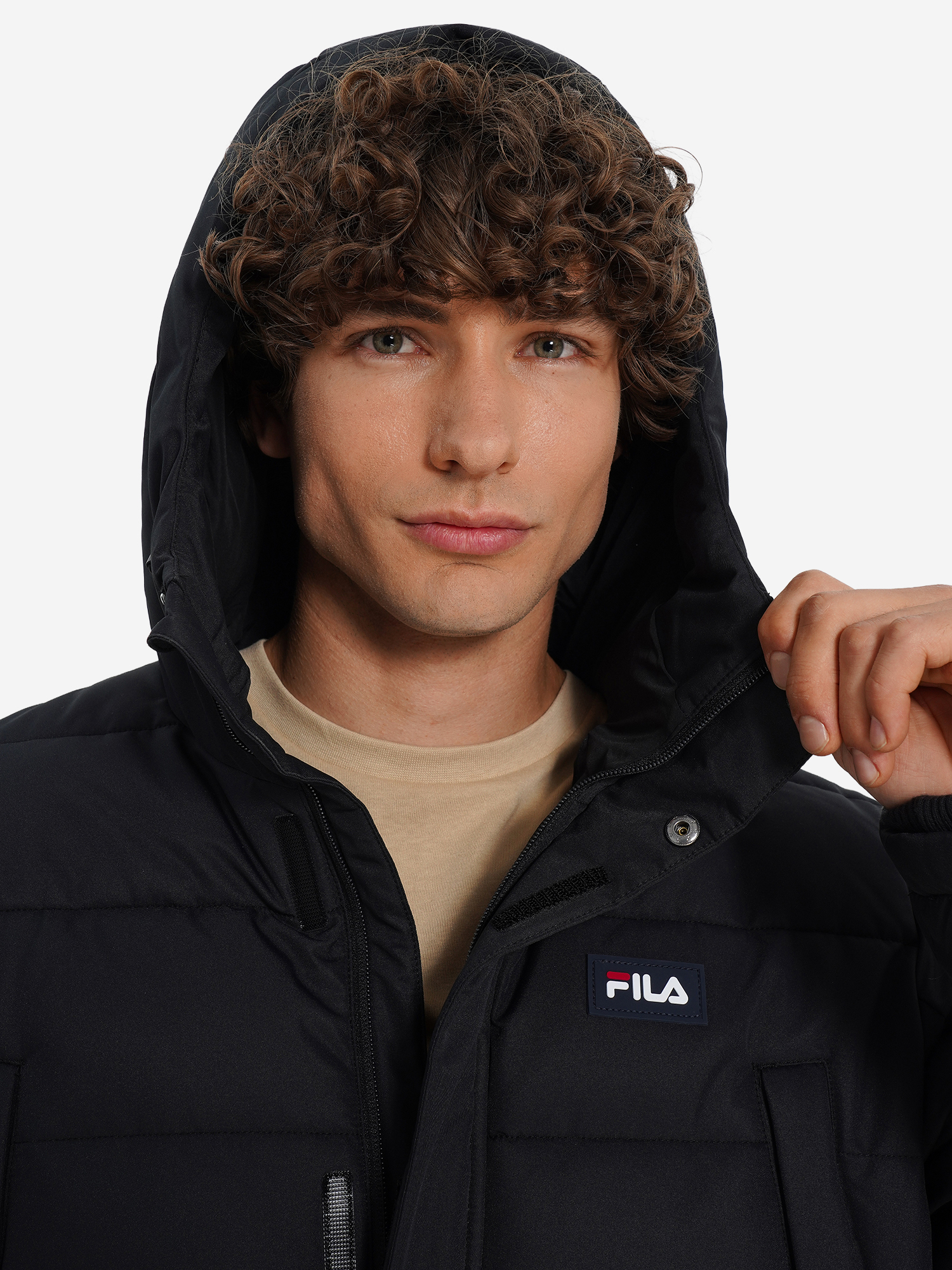 фото Пуховик мужской fila, черный