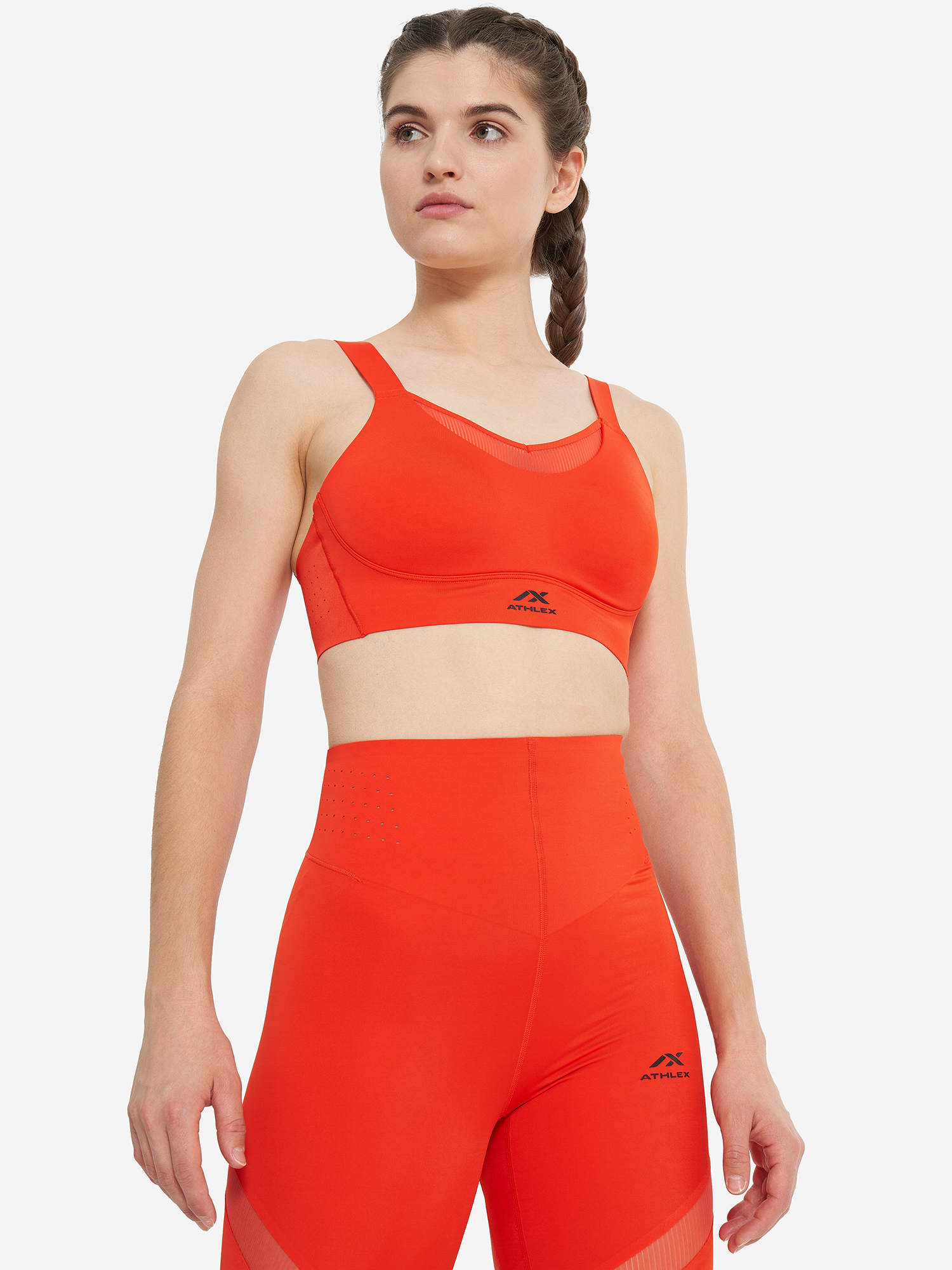 фото Топ бра спортивный athlex, красный