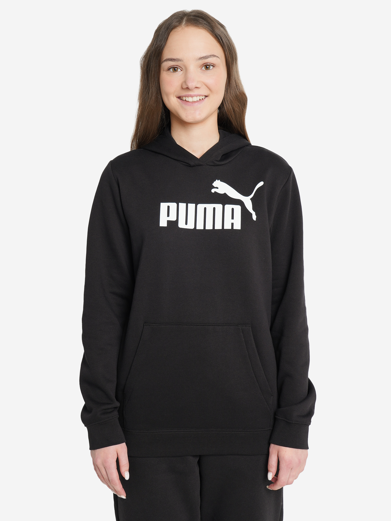 фото Худи для девочек puma ess, черный