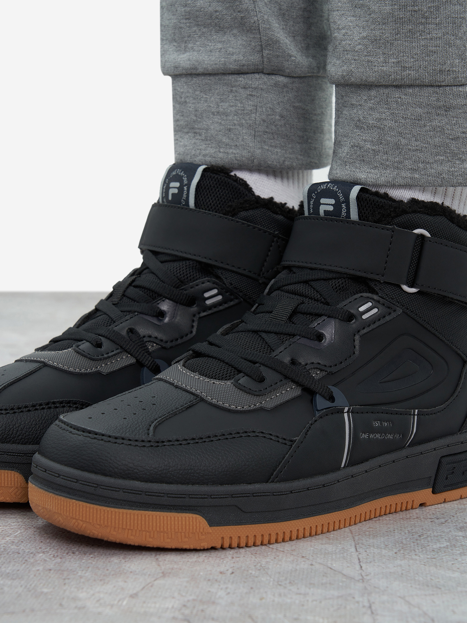 фото Кеды утепленные для мальчиков fila fil teen mid, черный