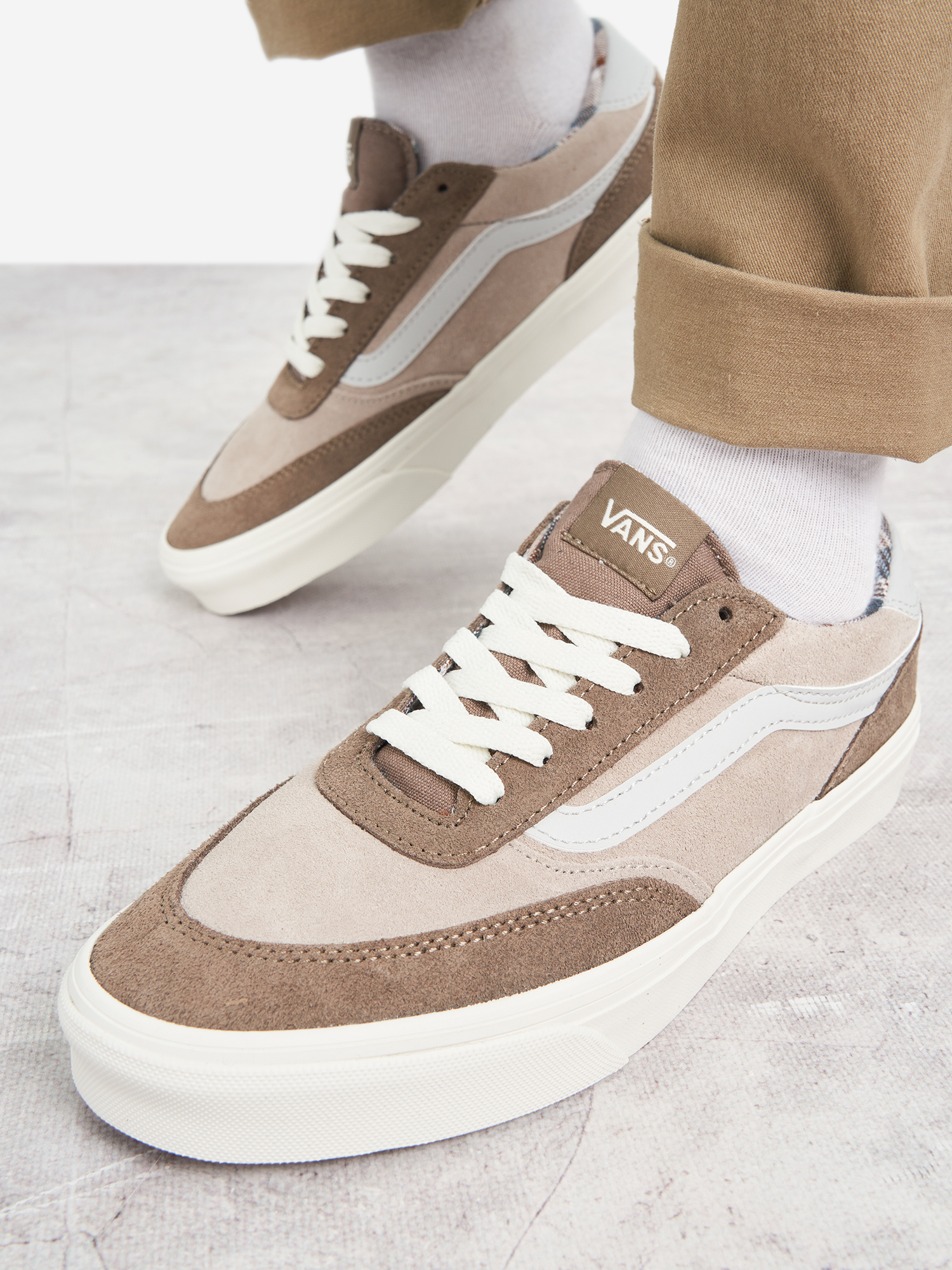фото Кеды женские vans brooklyn ls, коричневый