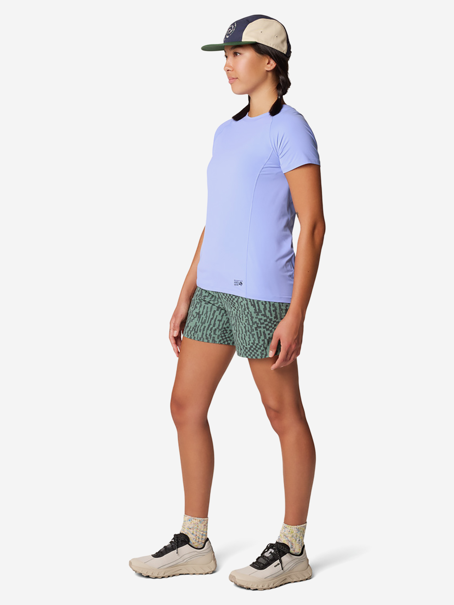 фото Футболка женская mountain hardwear crater lake short sleeve, фиолетовый