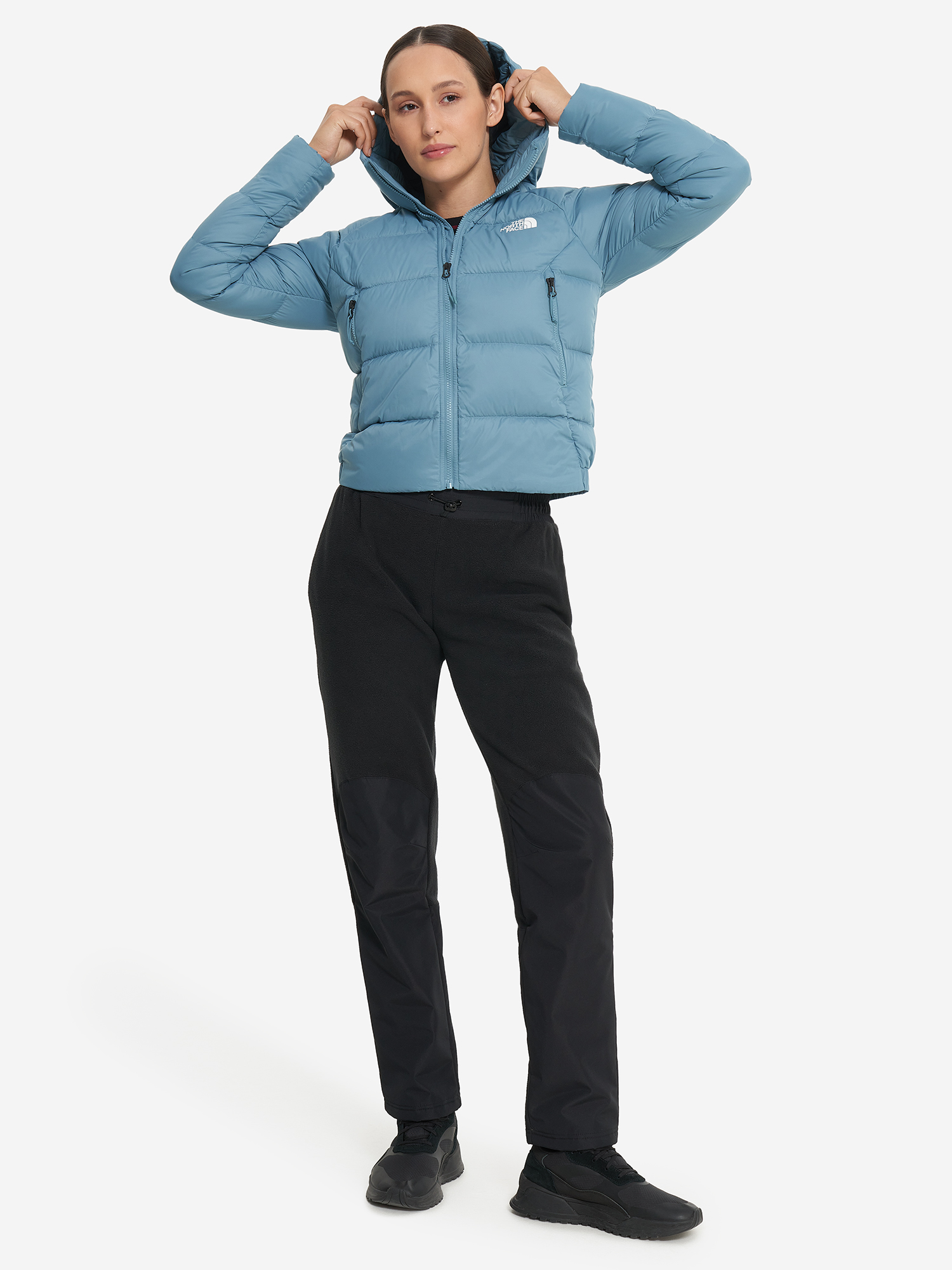 фото Пуховик женский the north face hyalite, голубой