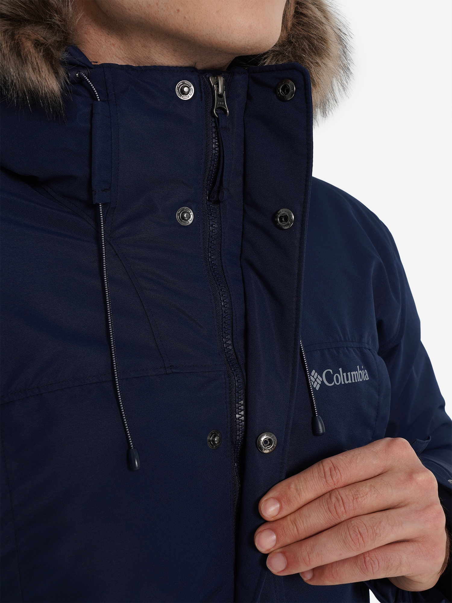 фото Пуховик мужской columbia marquam peak iii parka, синий