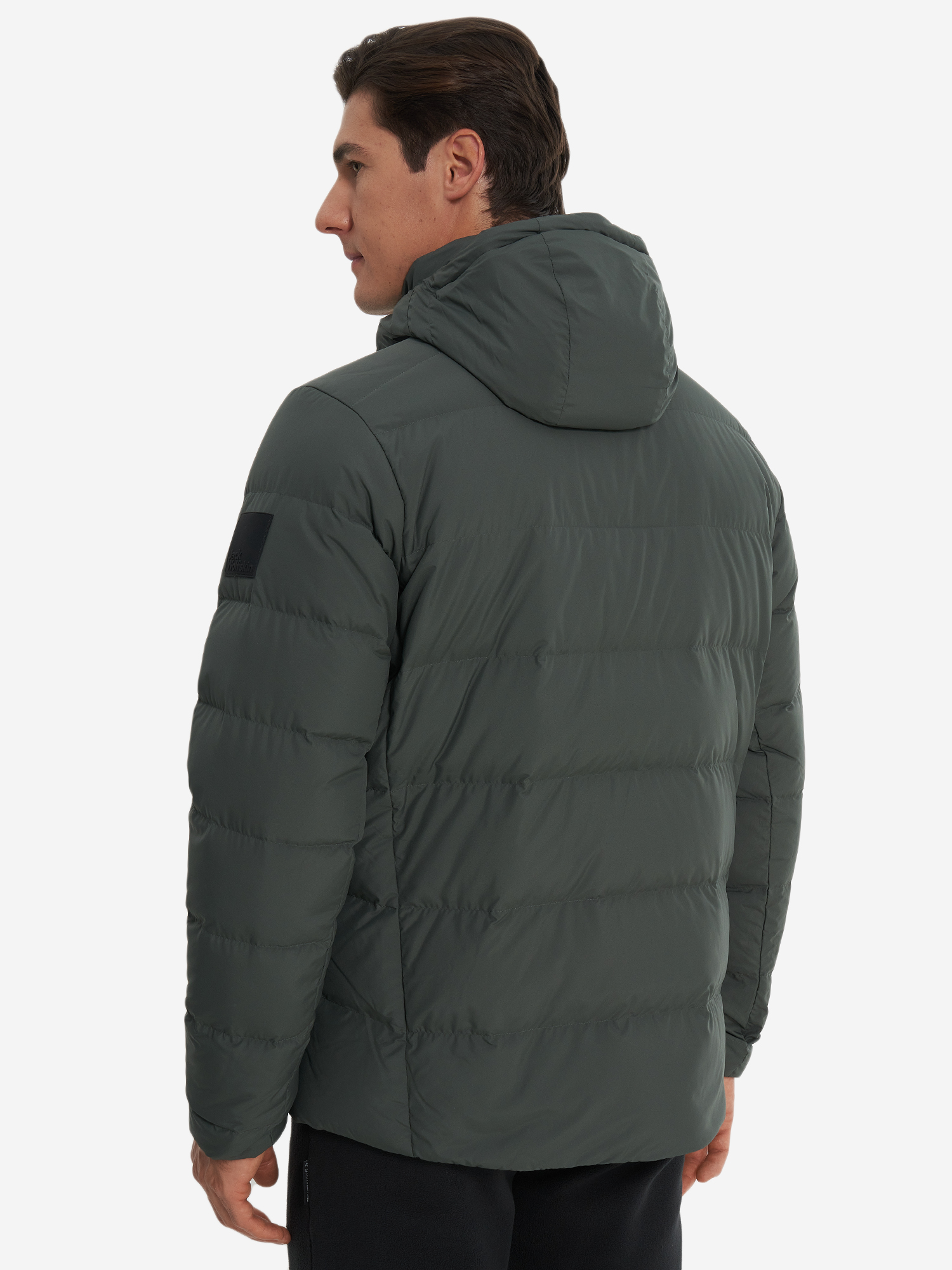 фото Пуховик мужской jack wolfskin colonius, зеленый