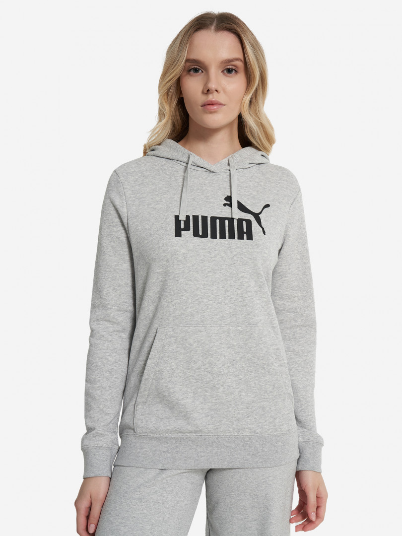 фото Худи женское puma ess no. 1 logo, серый