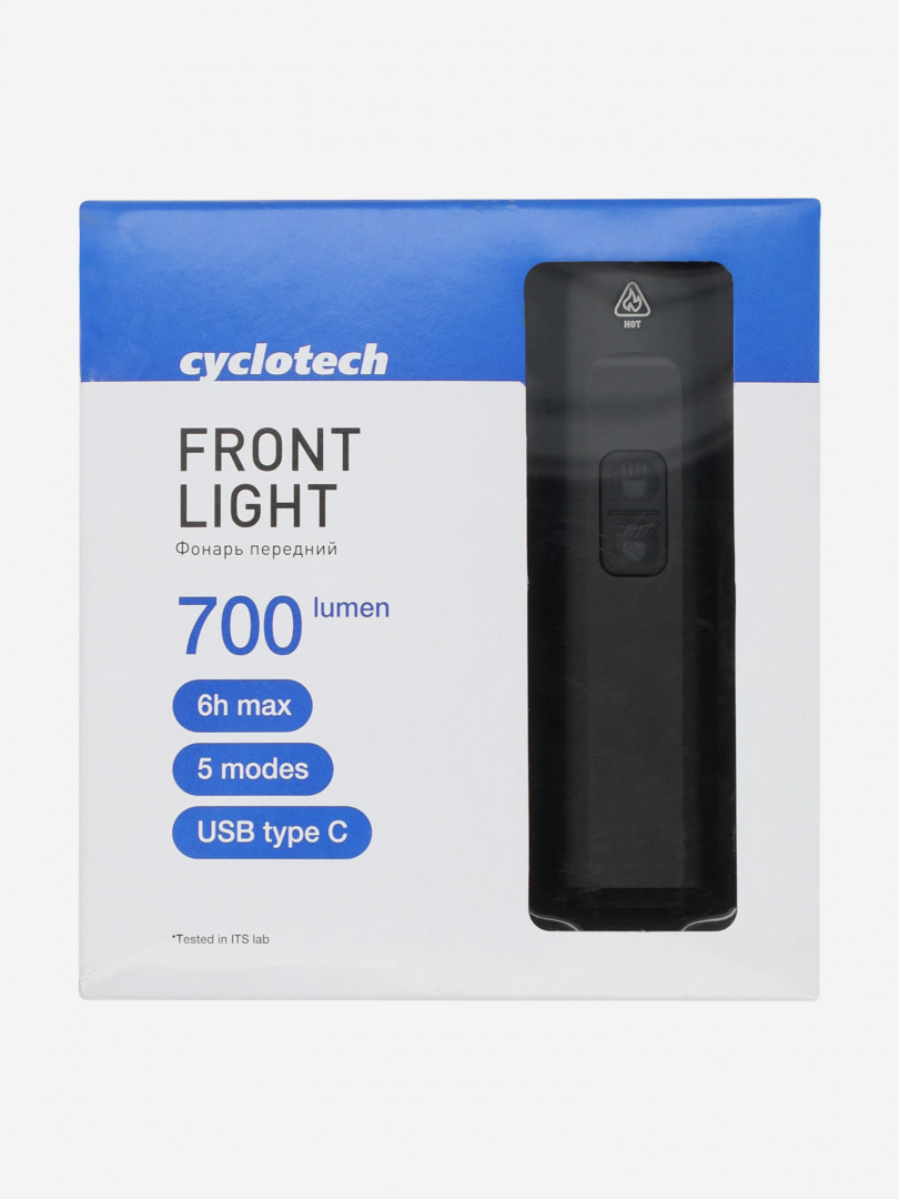 фото Фонарь велосипедный передний cyclotech ql-900 r, черный