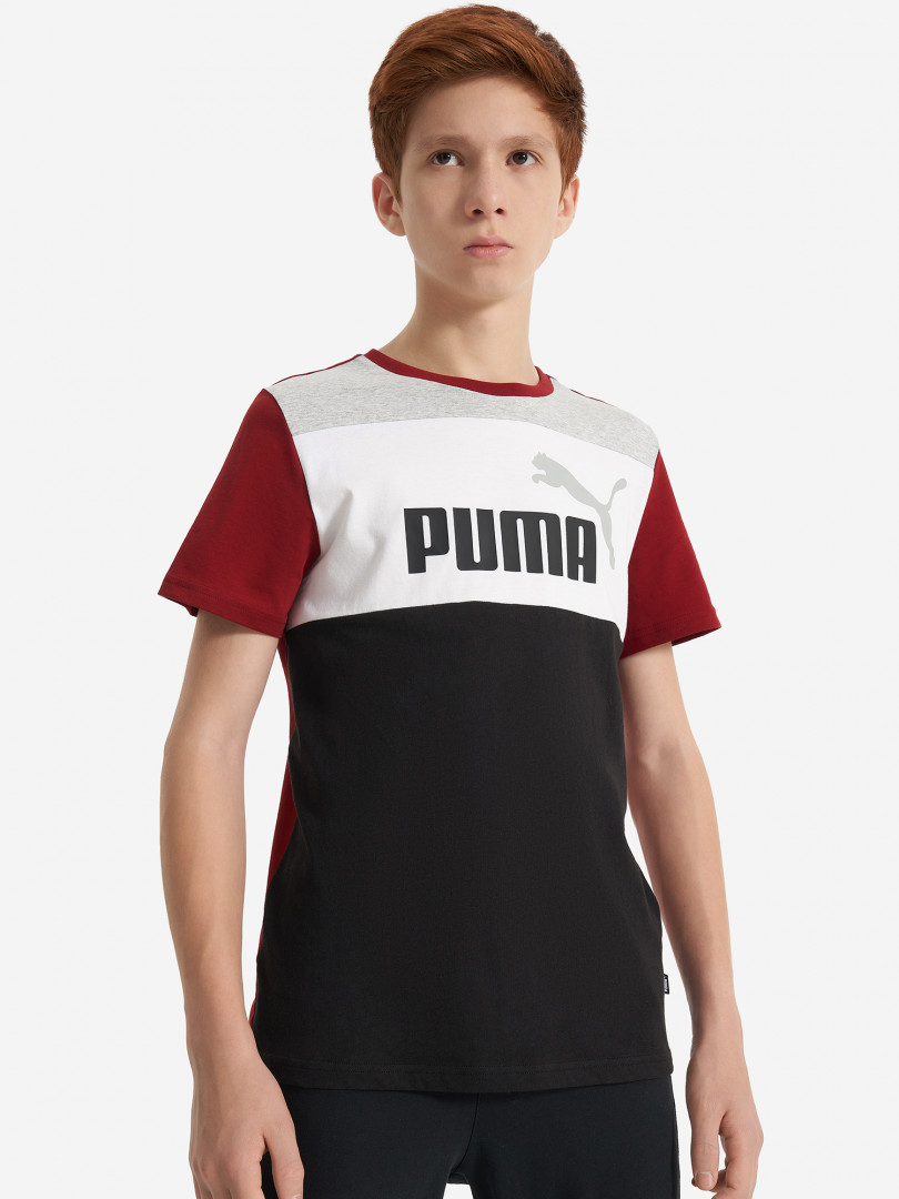 фото Футболка для мальчиков puma ess+ block, красный
