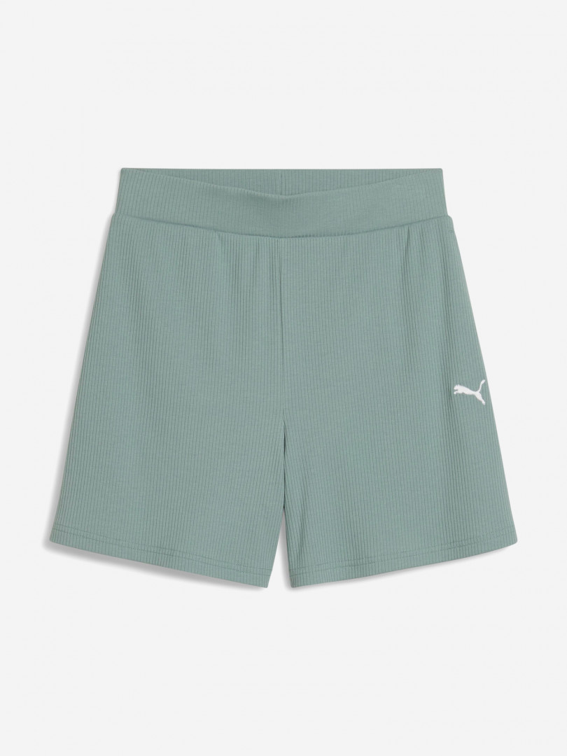 фото Шорты женские puma ess elevated, зеленый