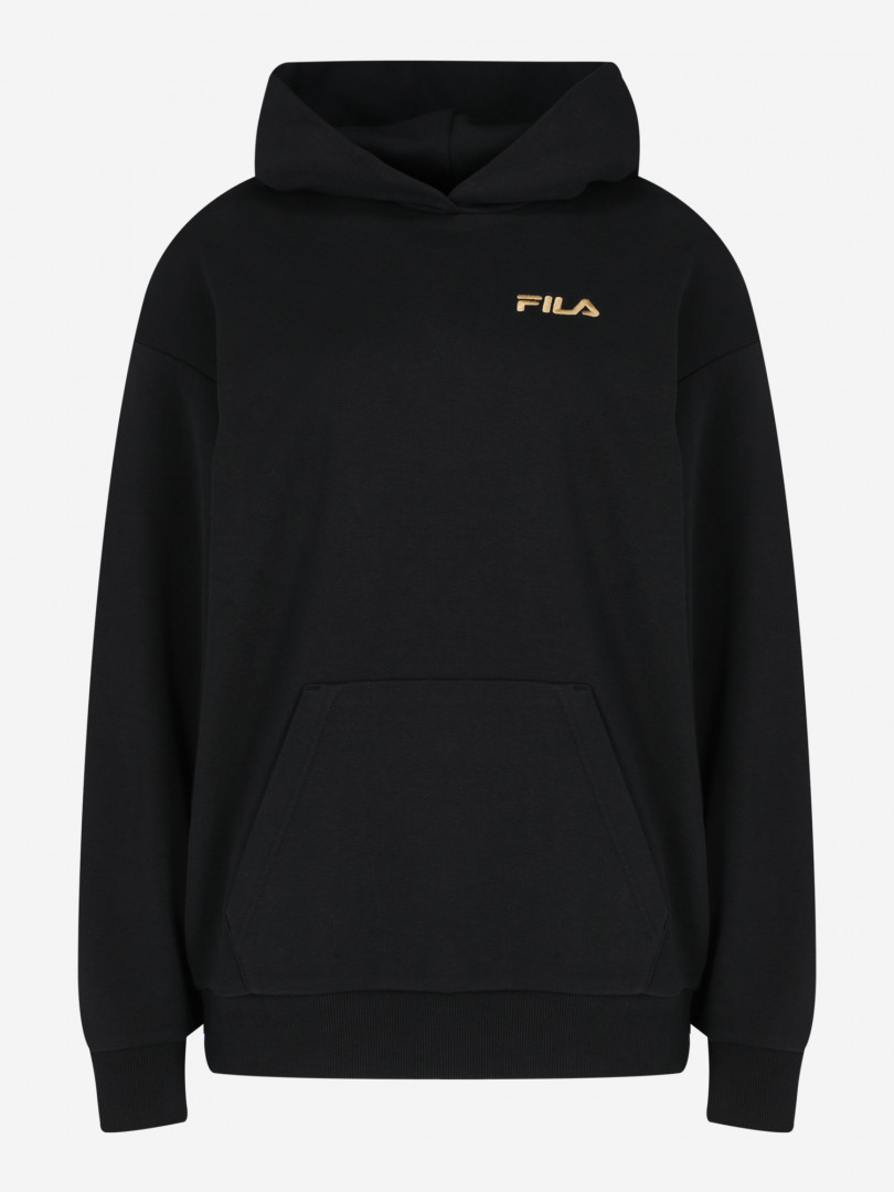 фото Худи женская оверсайз fila, черный
