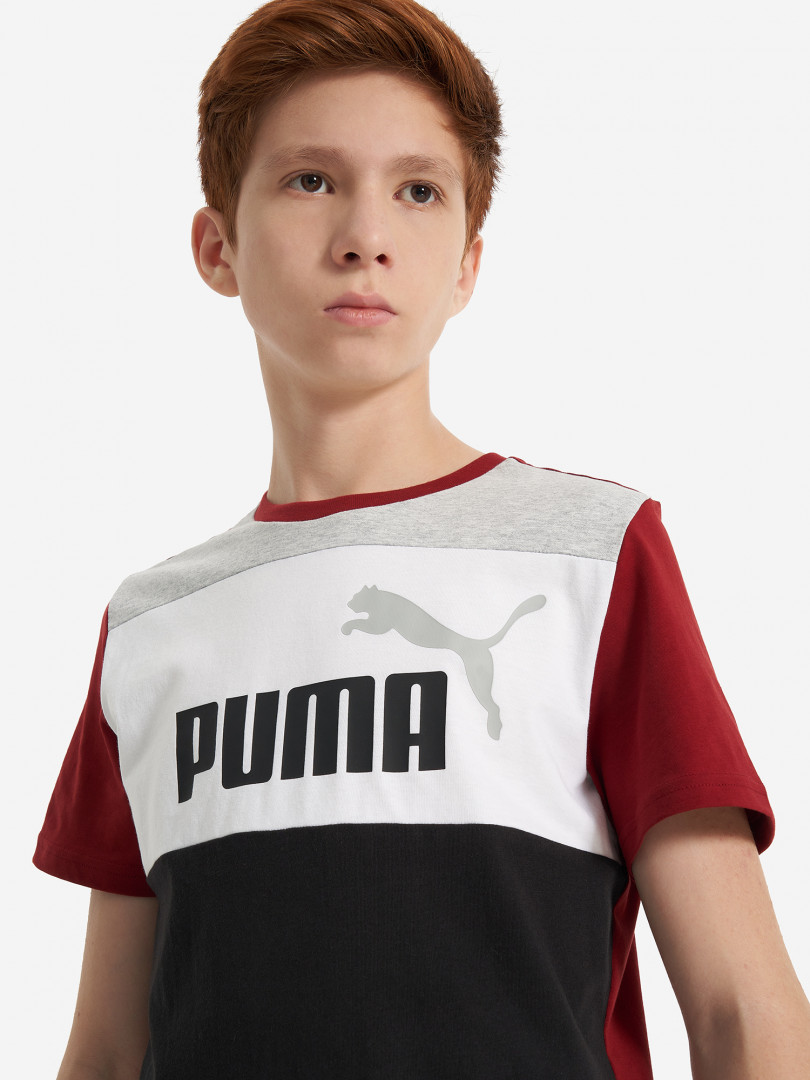 фото Футболка для мальчиков puma ess+ block, красный