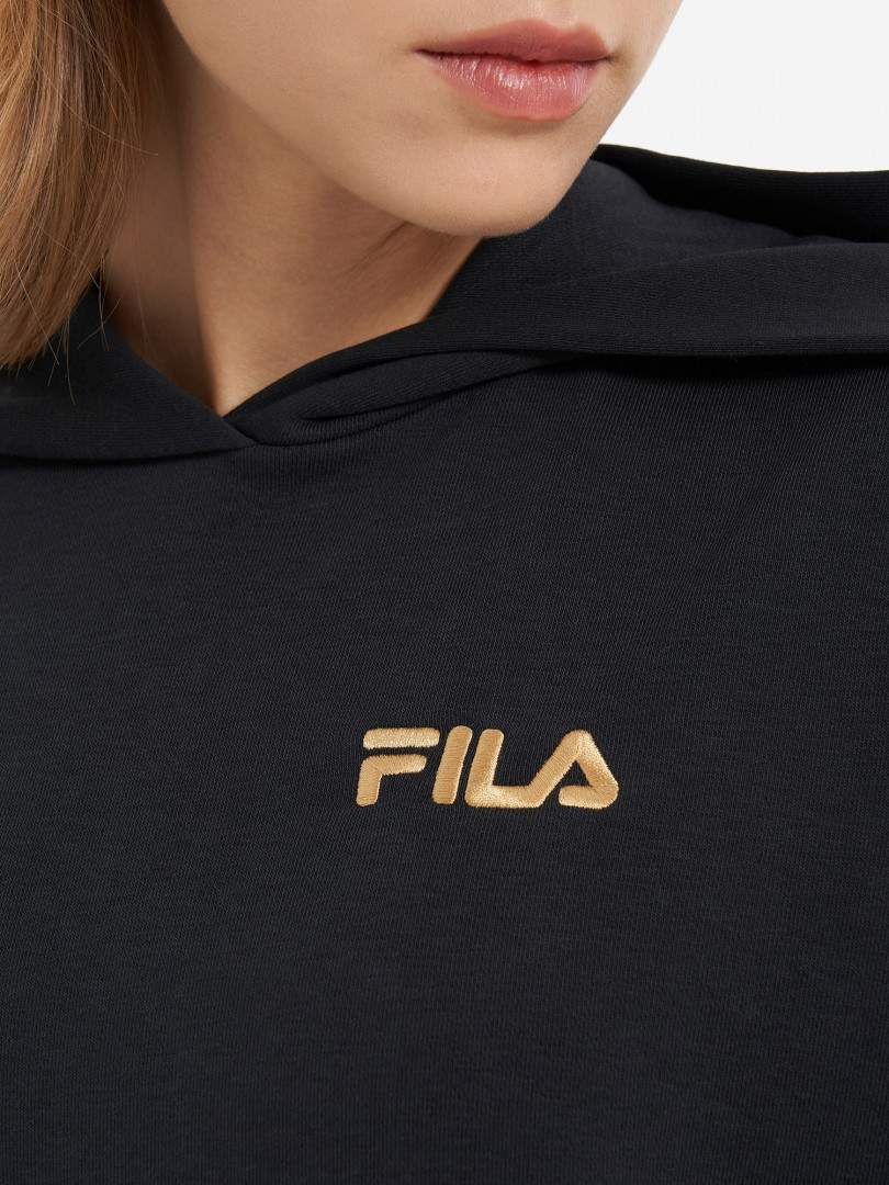 фото Худи женская оверсайз fila, черный