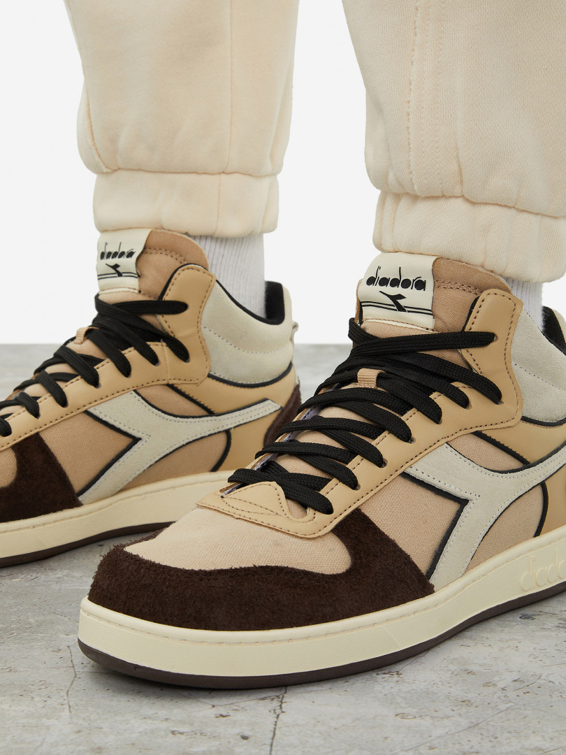 фото Кеды женские diadora magic basket demi treated, бежевый
