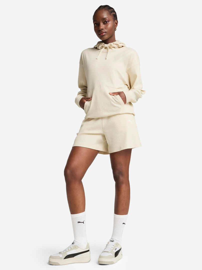 фото Худи женское puma ess elevated, бежевый