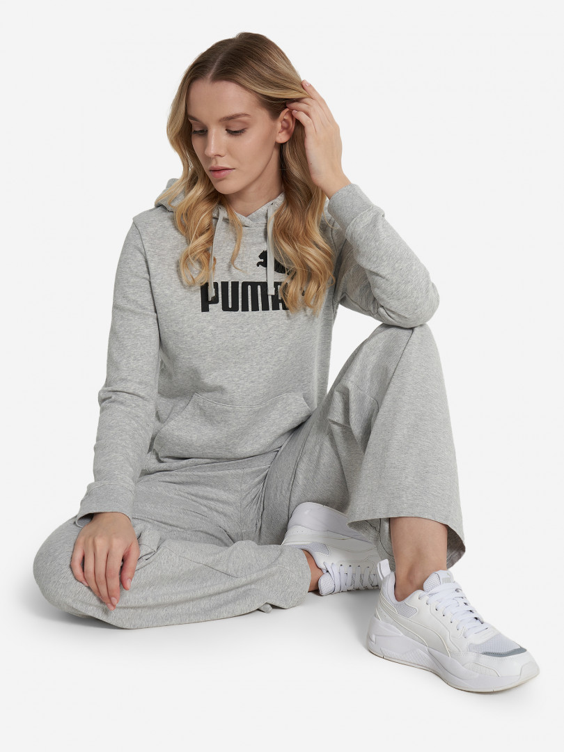фото Худи женское puma ess no. 1 logo, серый